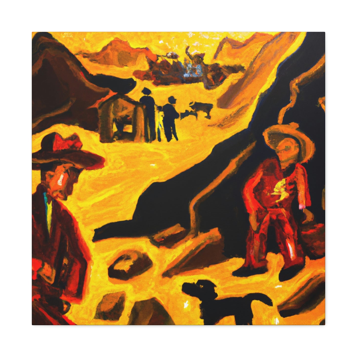 Gold Mine Ablaze - Canvas