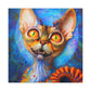 "Devon Rex Regal Portrait" - Canvas