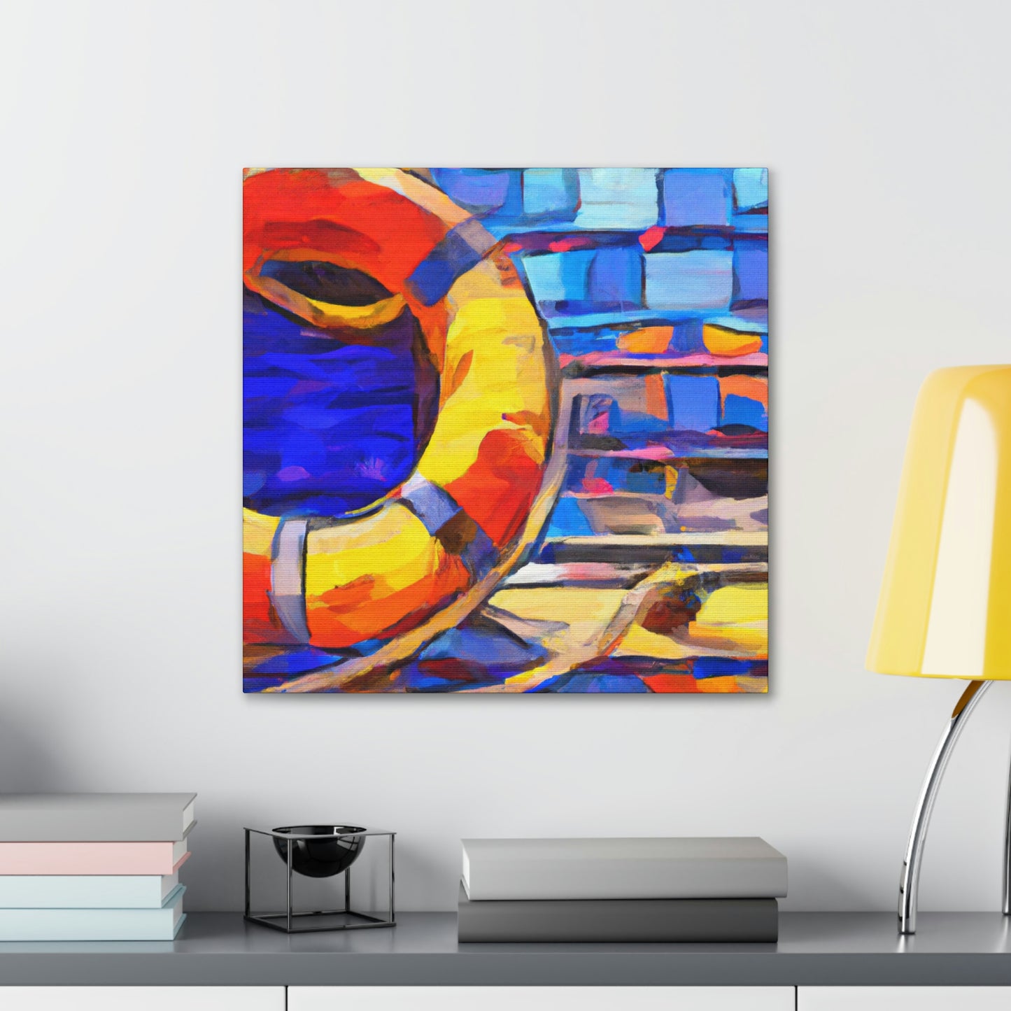 "Life Buoy in Bloom" - Canvas