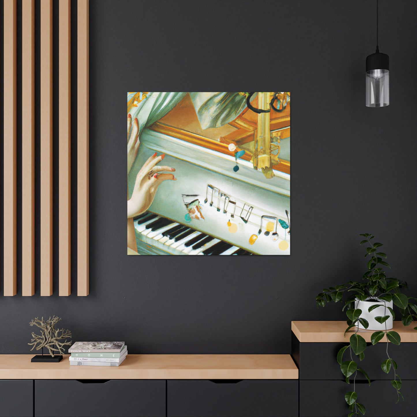 "Piano in the Clouds" - Canvas