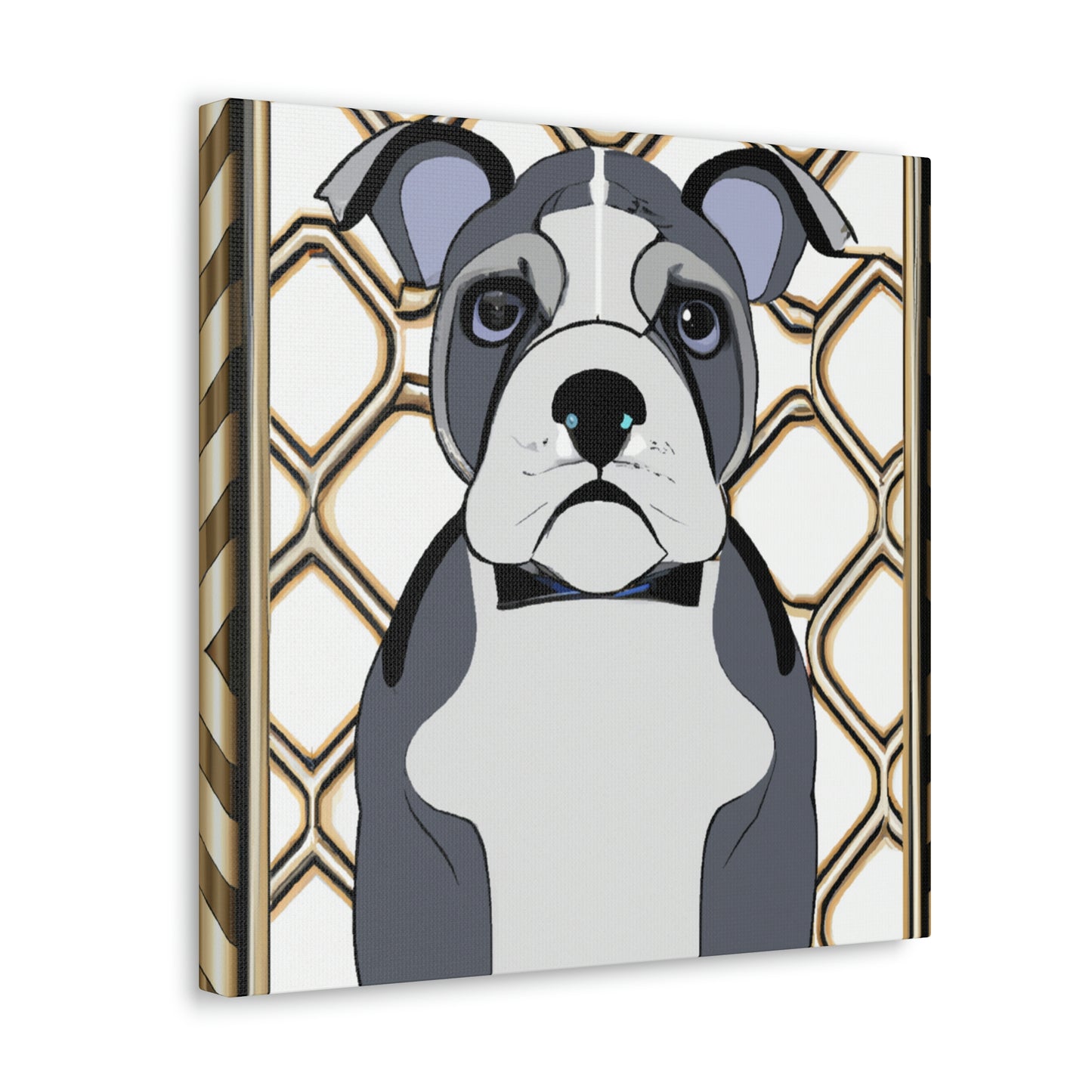 "Bulldog in Deco Style" - Canvas