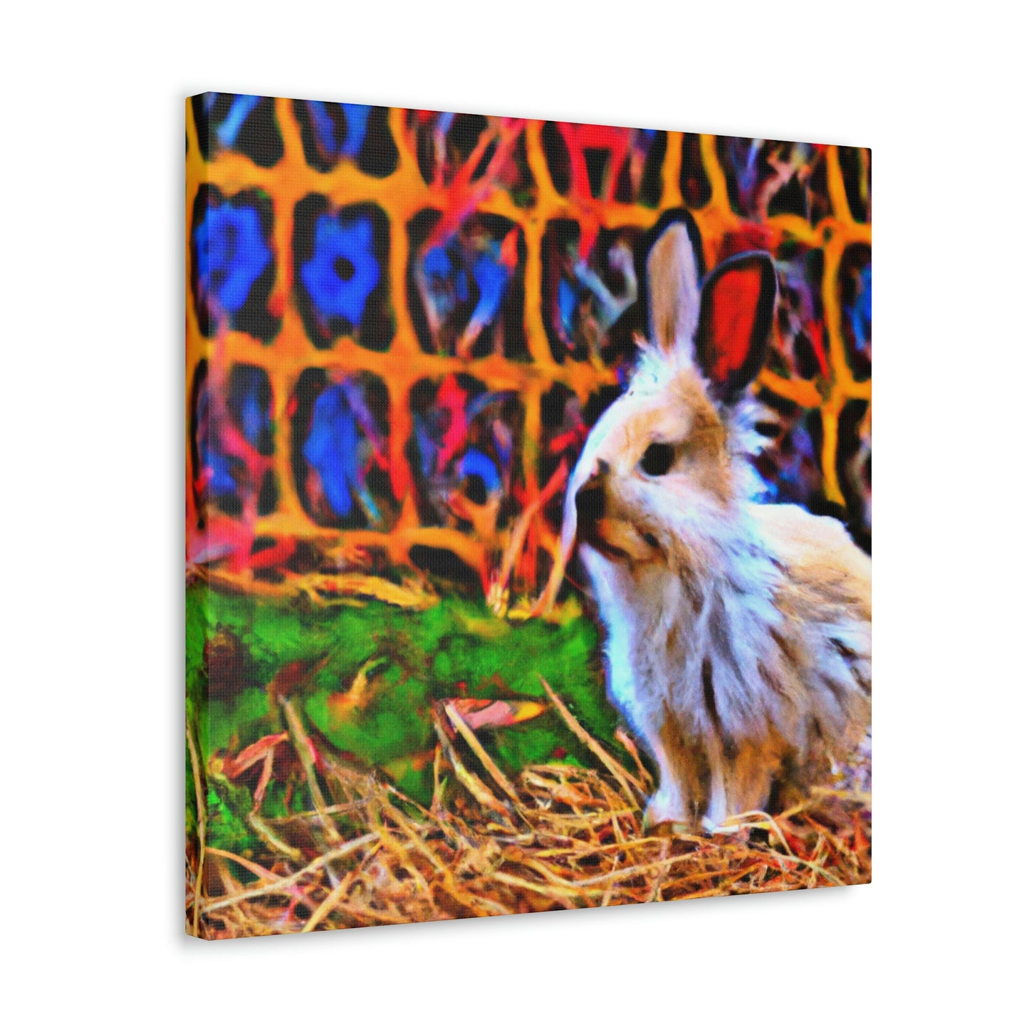 Rabbit in Digital Dreams - Canvas