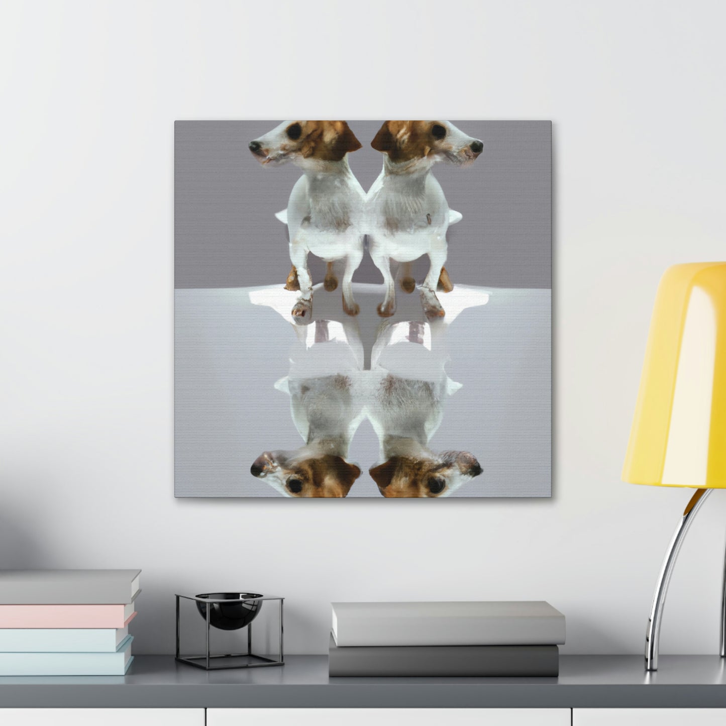 "Minimalist Jack Russell Pup" - Canvas