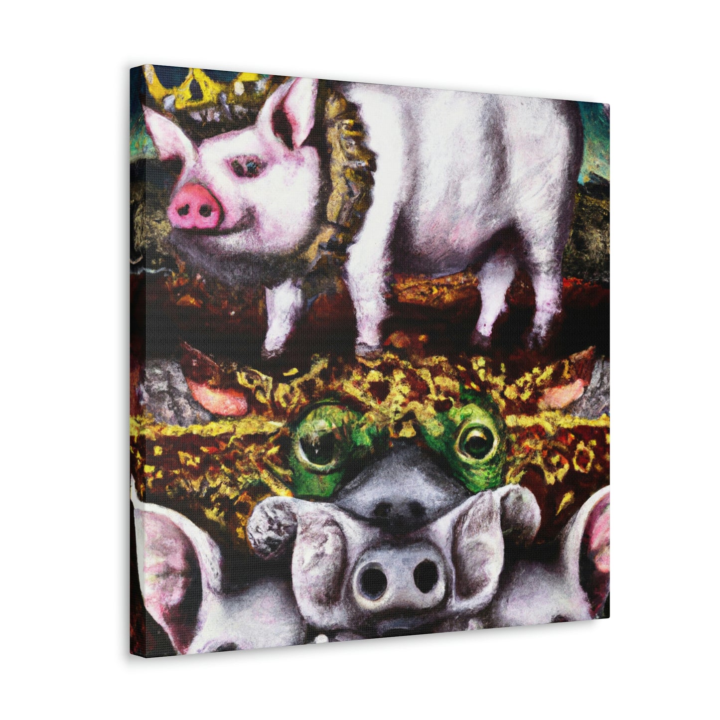 "Pigs in Baroque Style" - Canvas