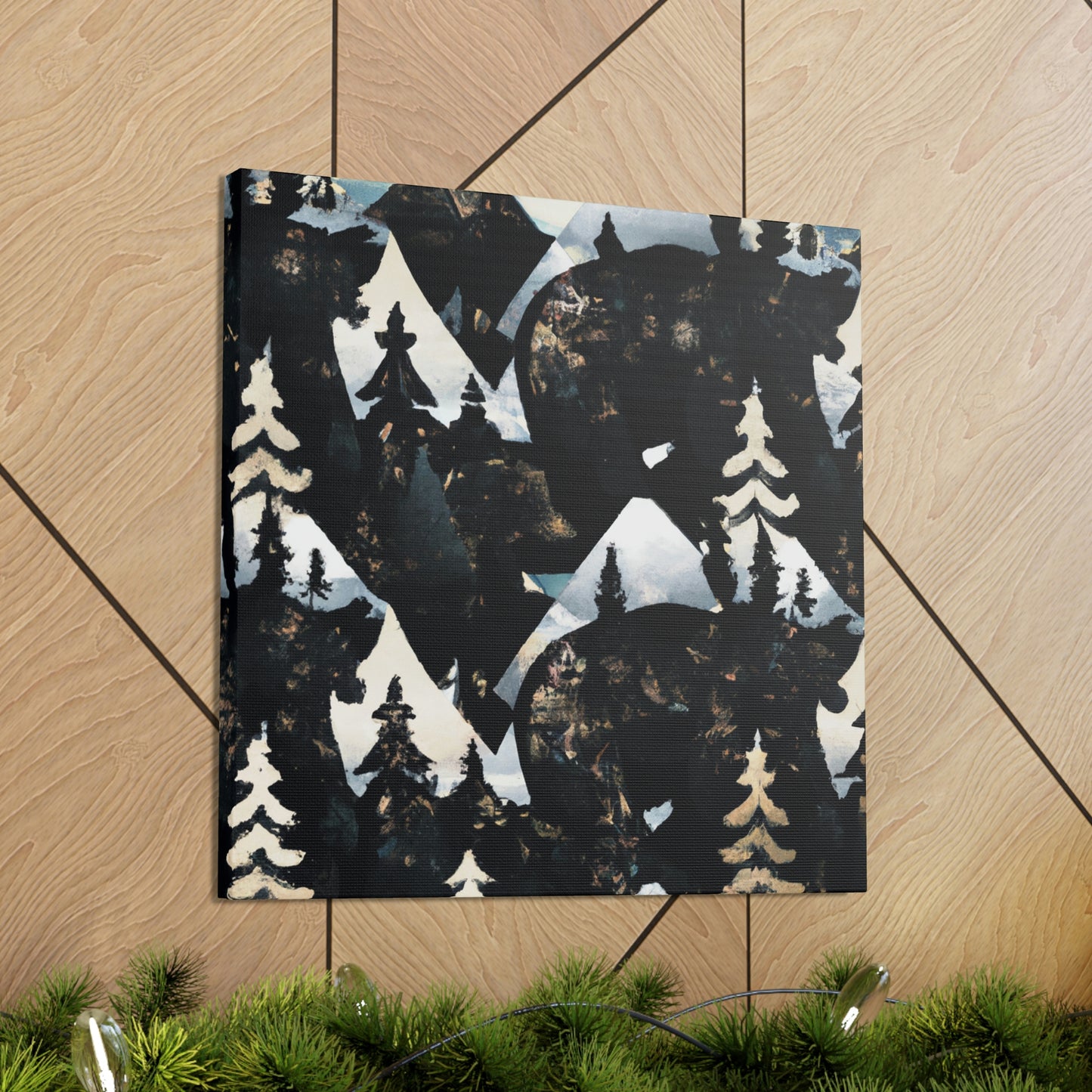 "Black Bear Deco Dream" - Canvas