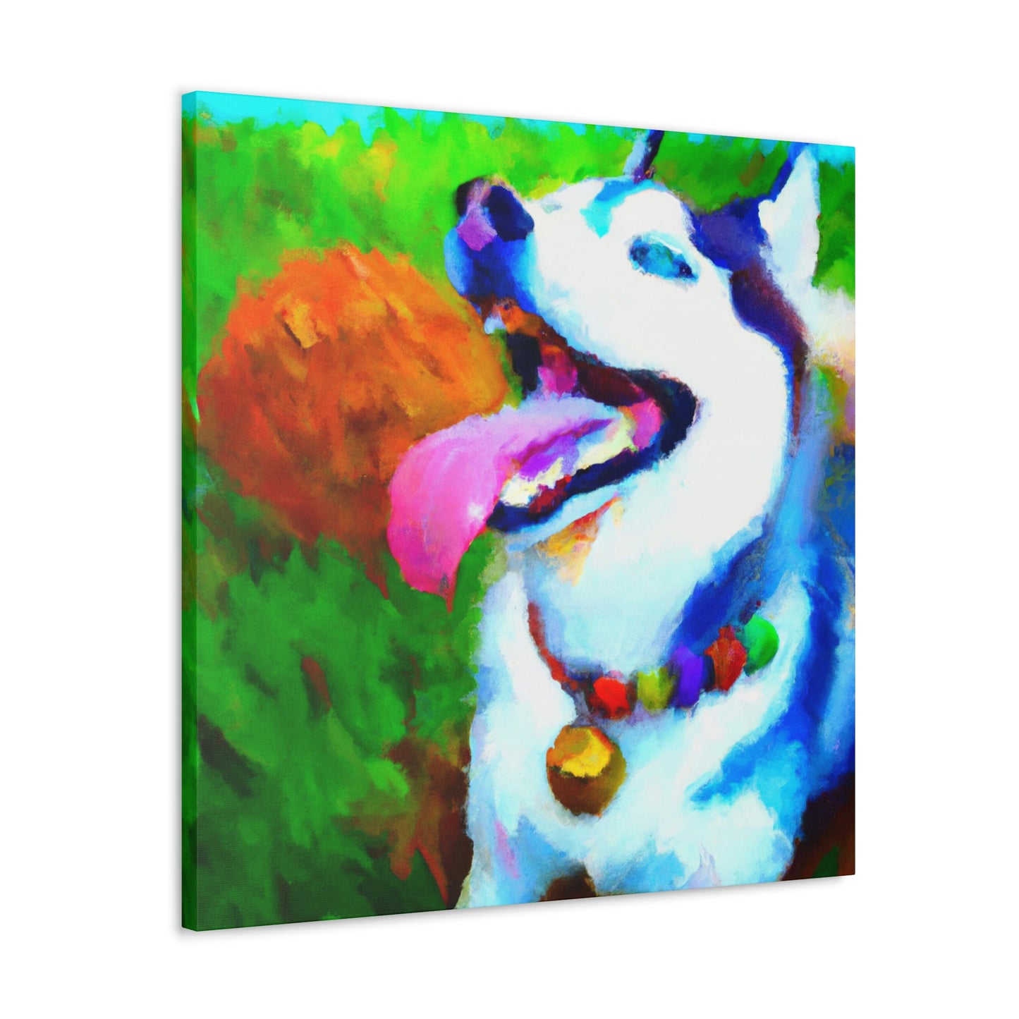 "The Husky's Regal Gaze" - Canvas