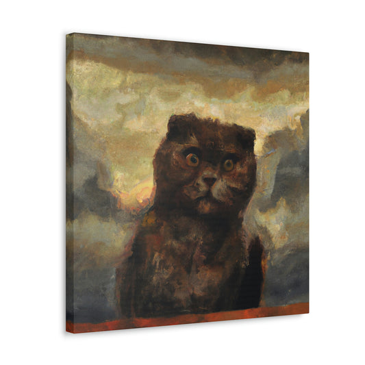 "Scottish Fold Reflection" - Canvas