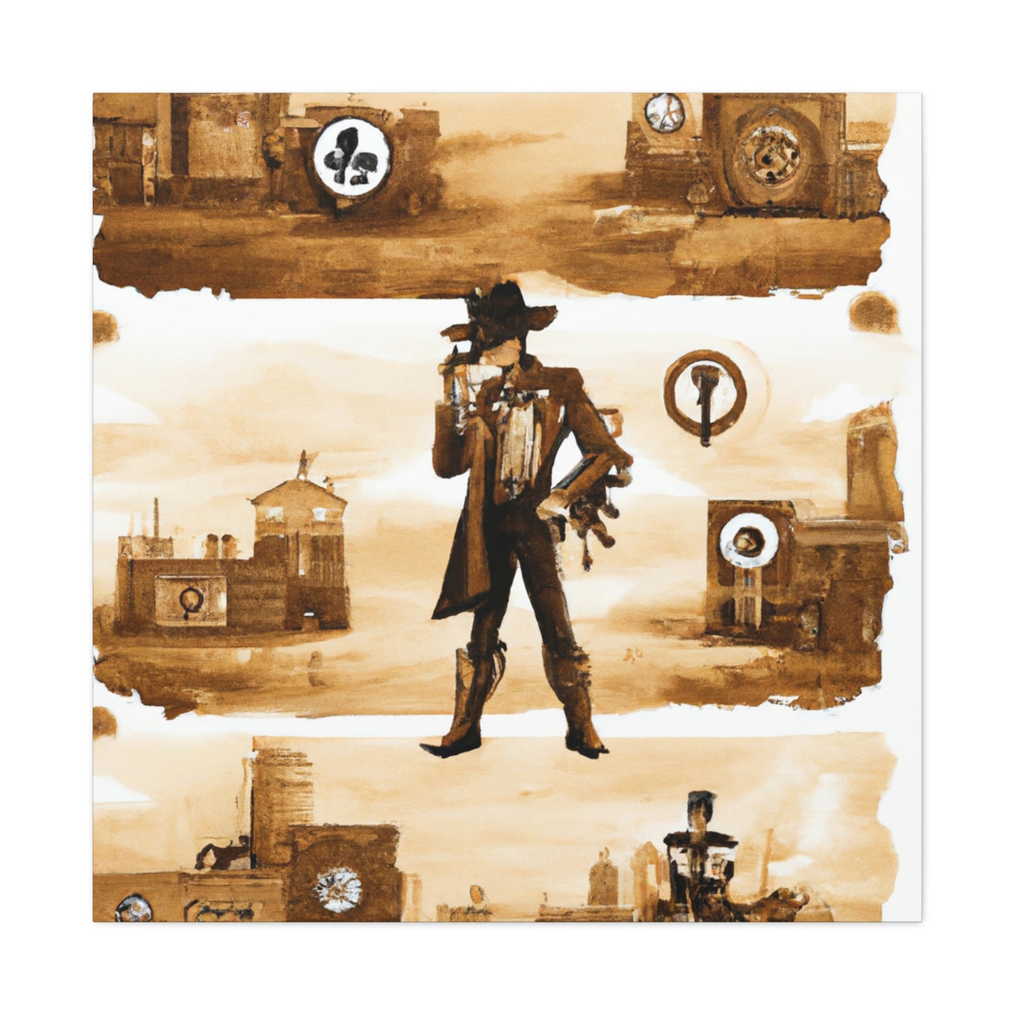 "Steam Town Wild West" - Canvas