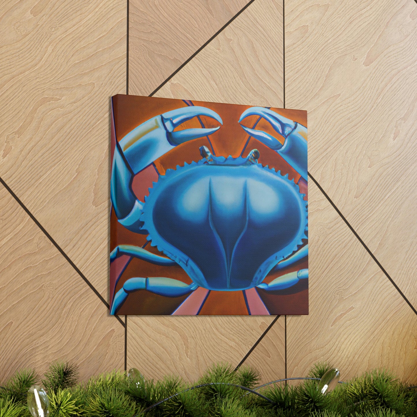 "Crab in Art Deco" - Canvas