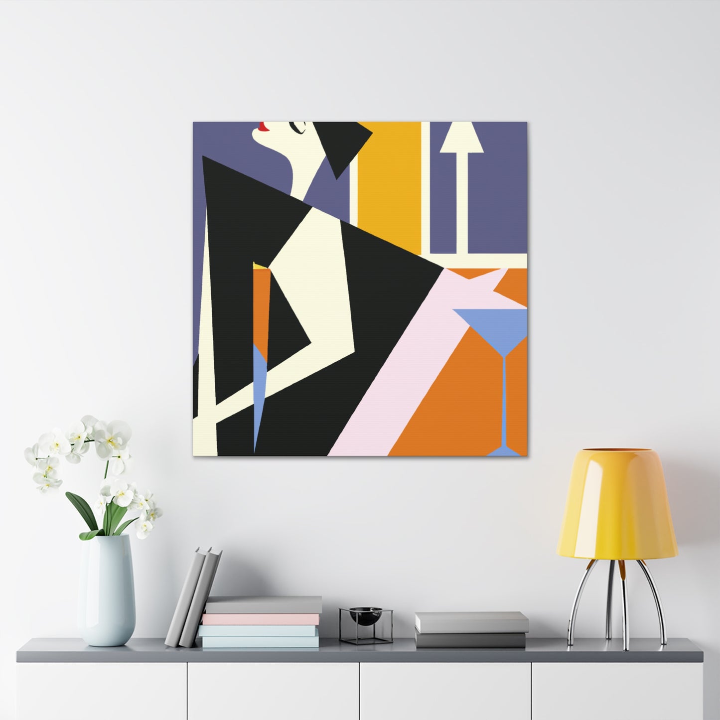 "Modernist Minimalist Glitter" - Canvas