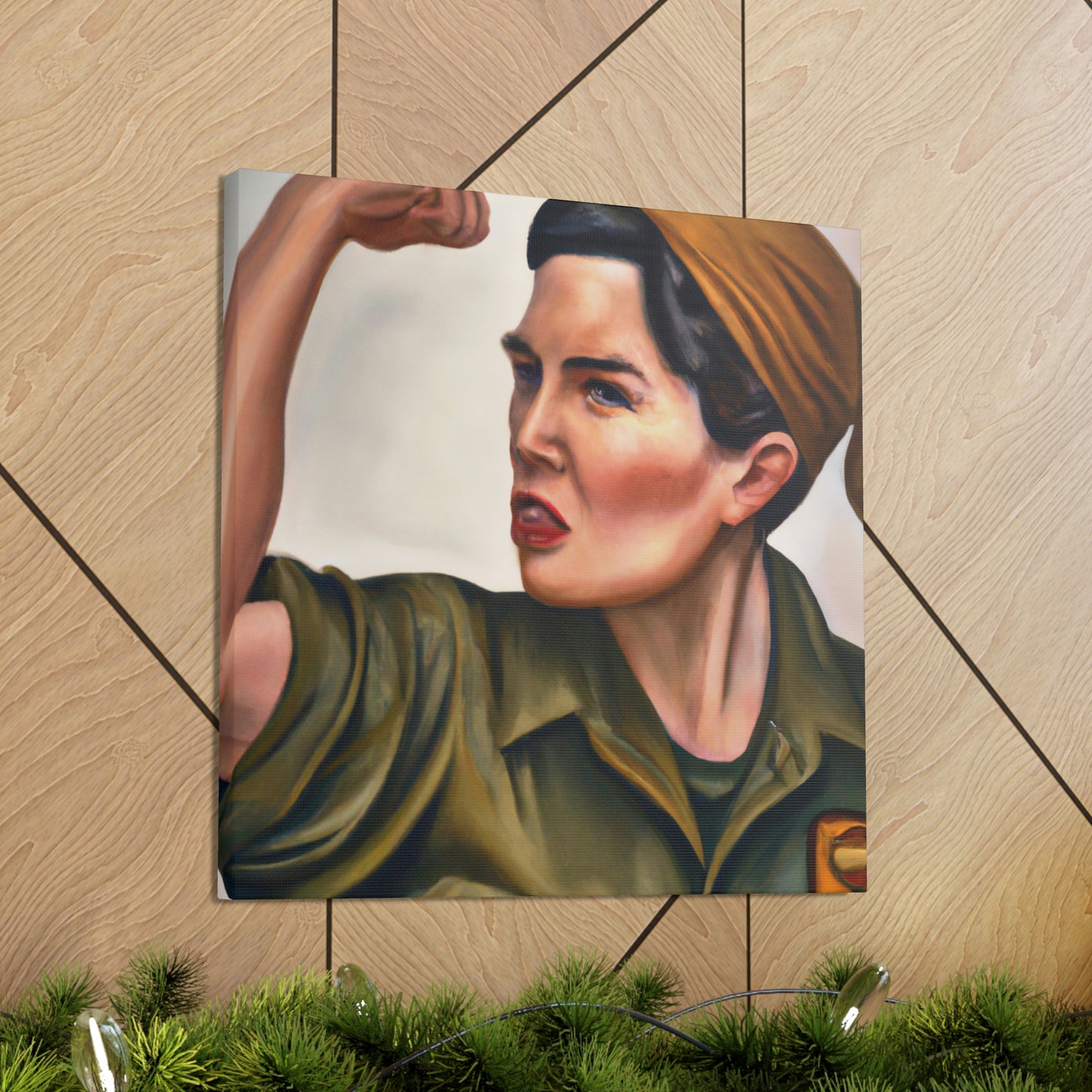 "Rosie the Riveter Stands" - Canvas