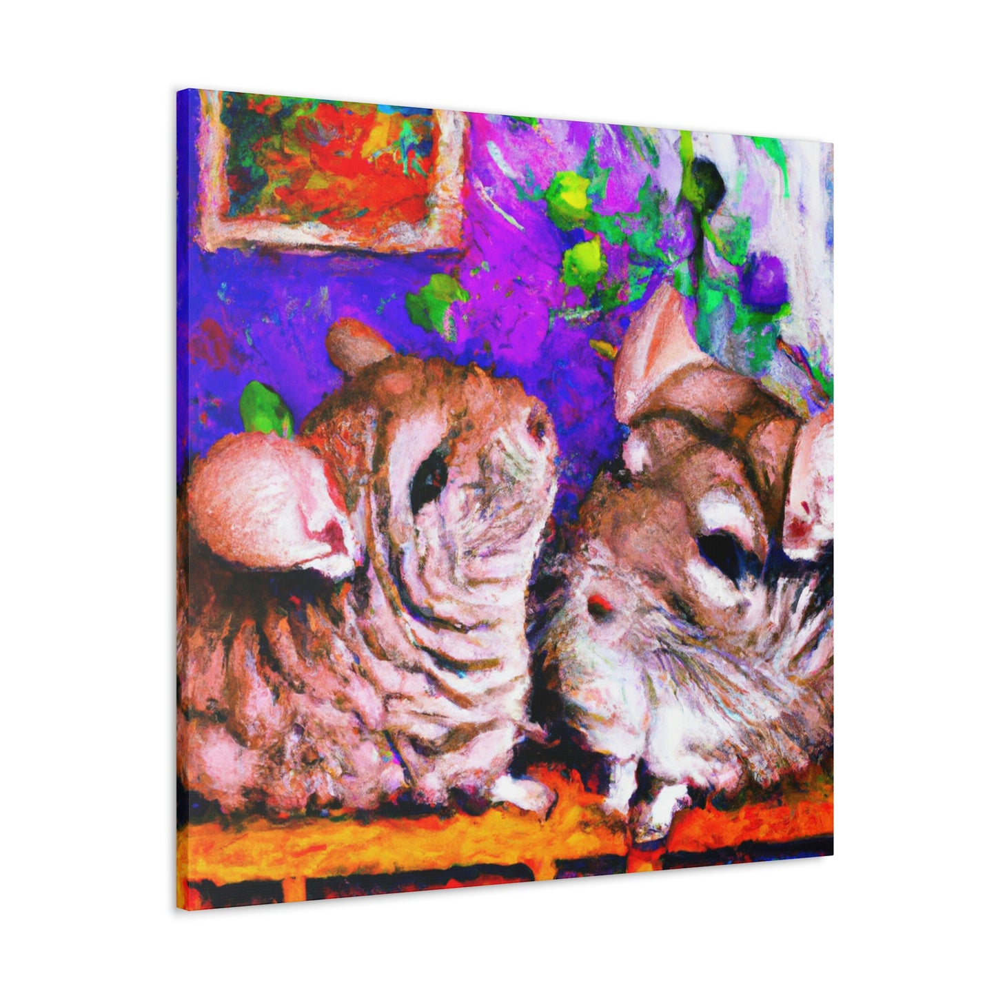 Chinchillas in Impressionism - Canvas