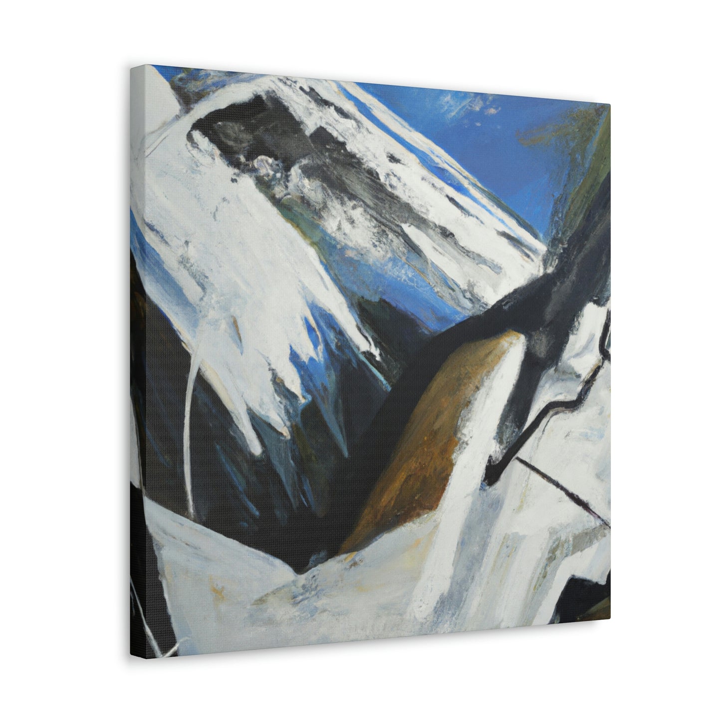 "Snowy Mountain Expressionism" - Canvas