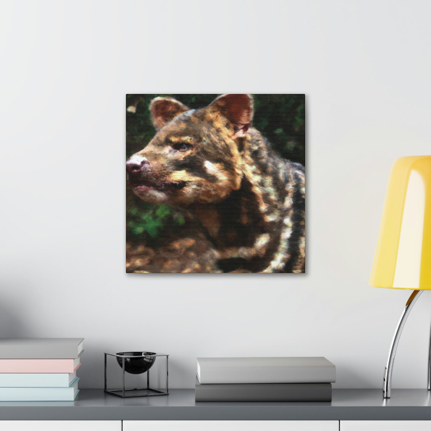 Tasmanian Tiger Pointillism - Canvas