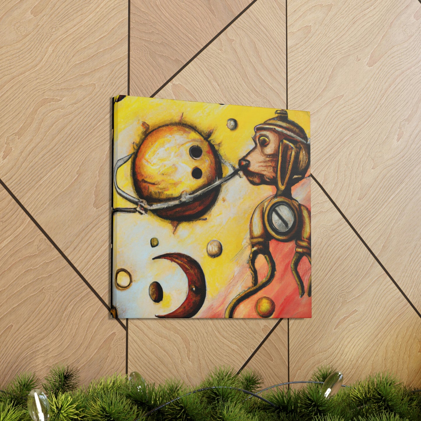 "Pluto in Steampunk Age" - Canvas