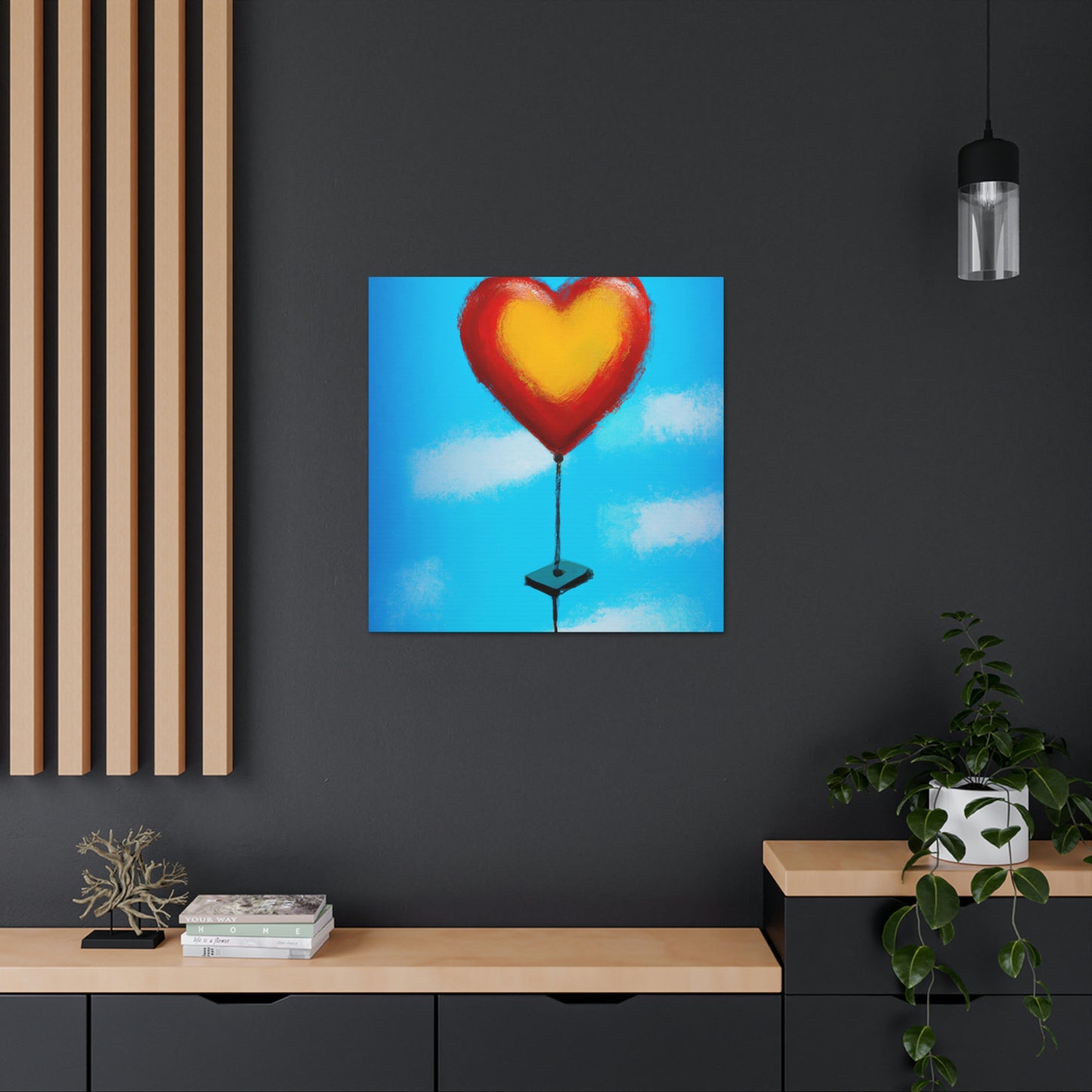 Heart Balloon Joyful Release - Canvas