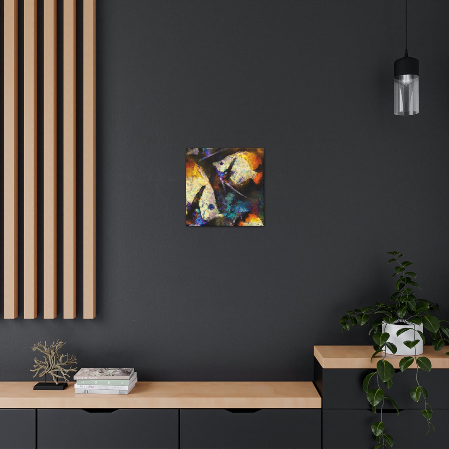 Glimmering Angelfish Painting - Canvas