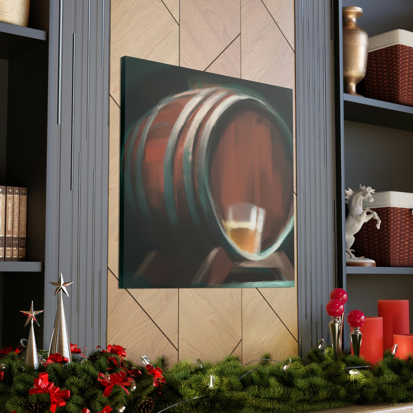 Whiskey in Oak Barrel - Canvas