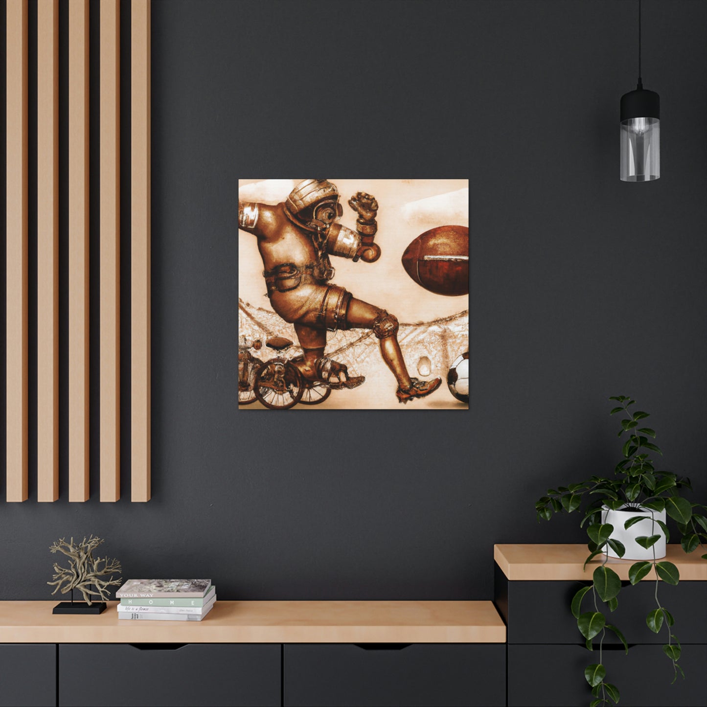 "Mechanical Football Futurism" - Canvas