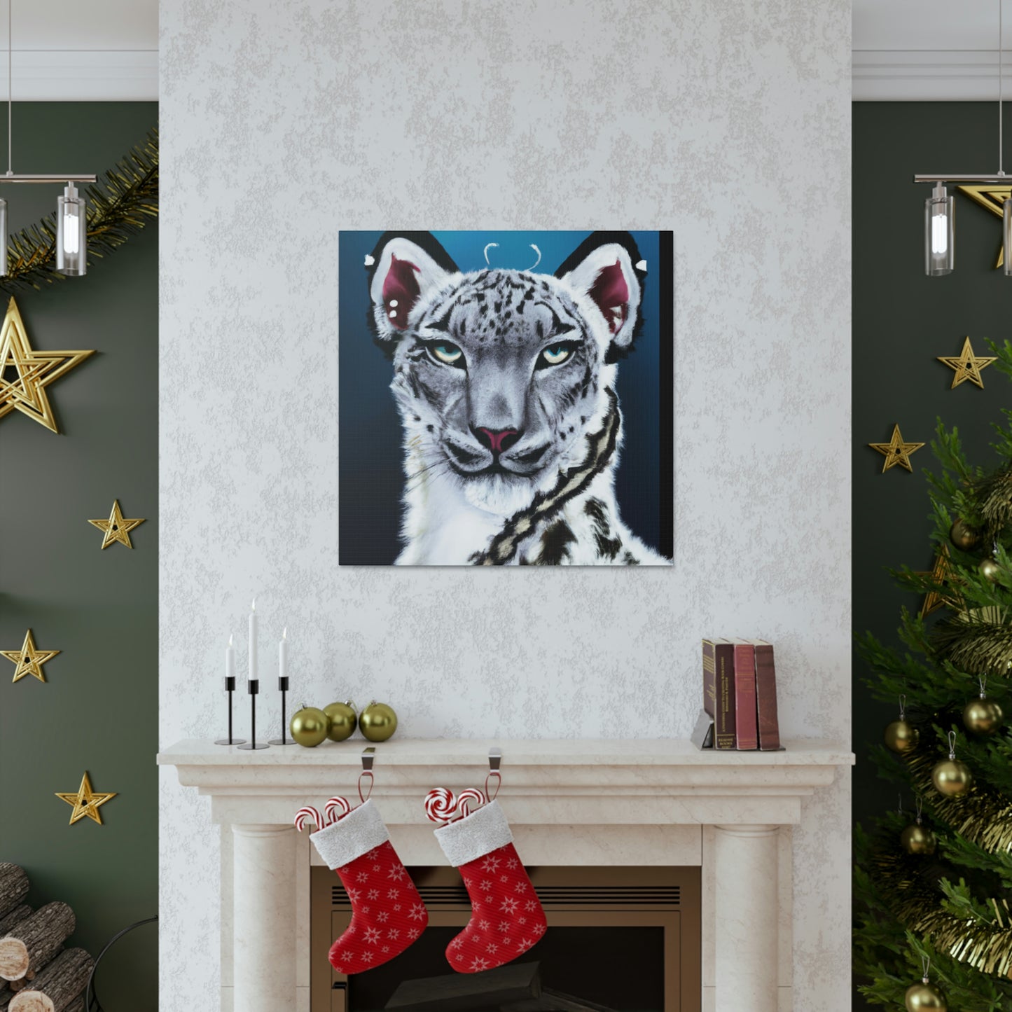 "Frozen Leopard Luxury" - Canvas