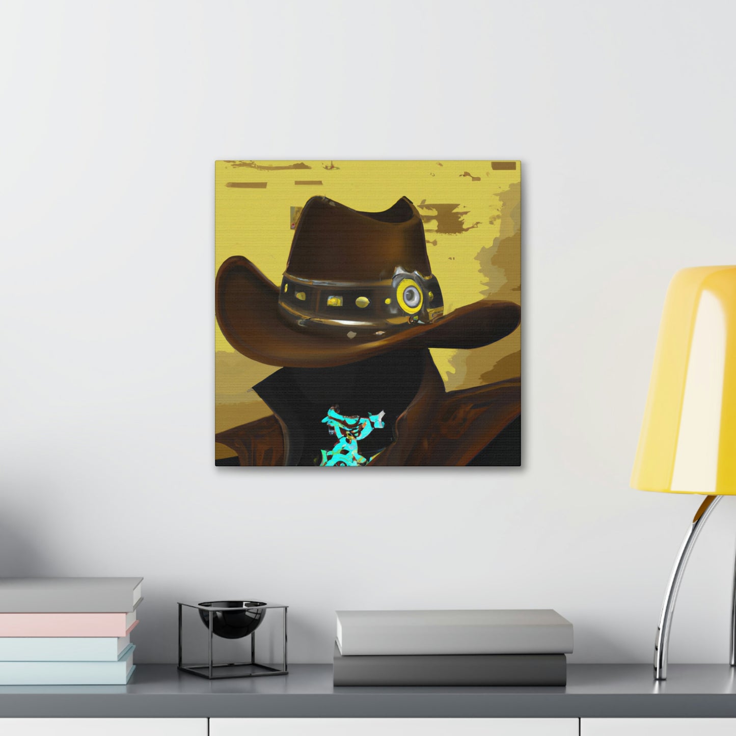 Cowboy in Steampunk Gear - Canvas