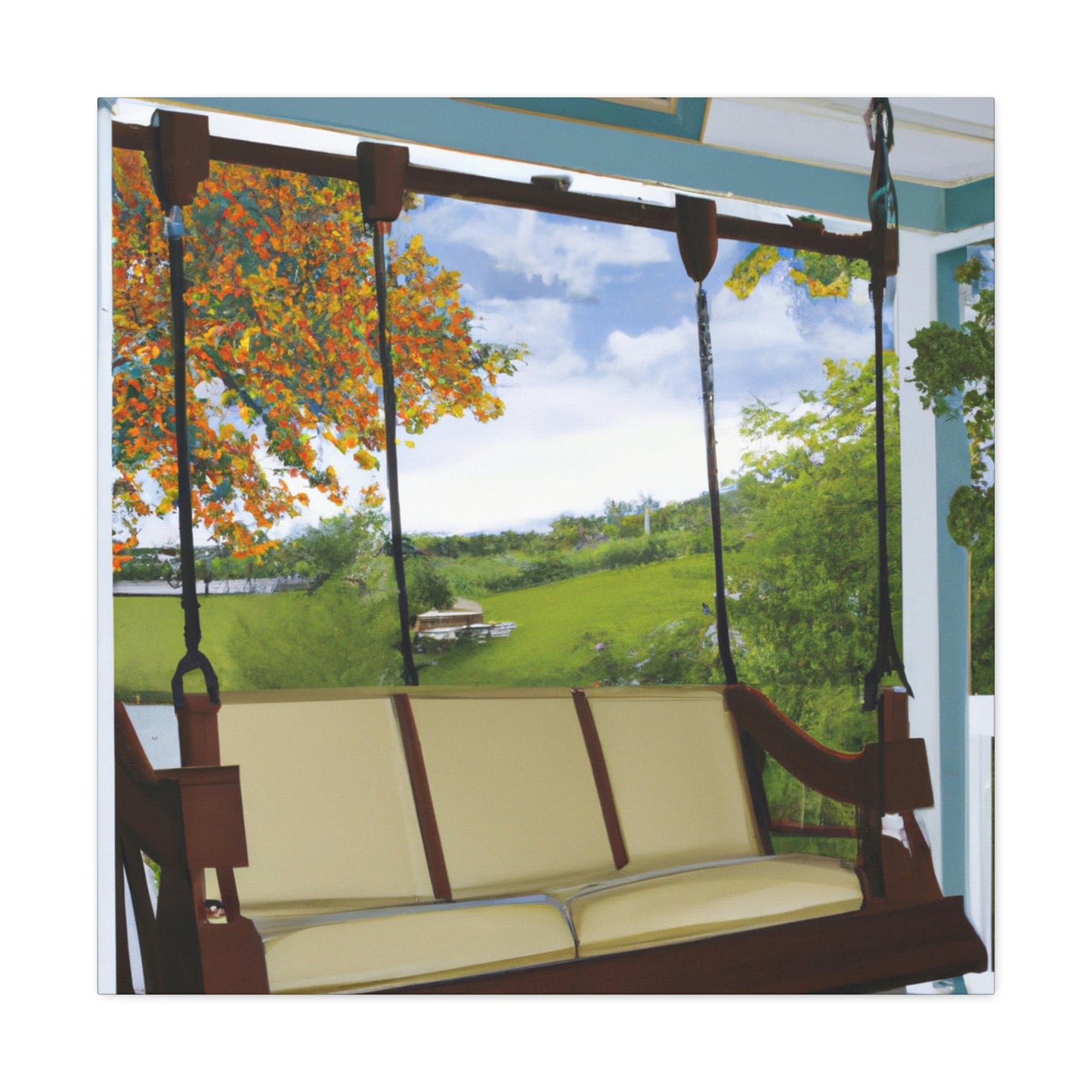 "Porch Swing in Bloom" - Canvas