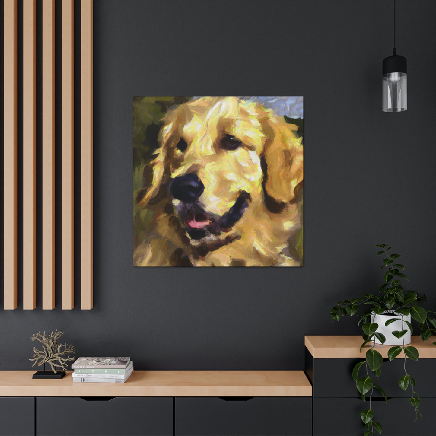 Golden Retriever Surrealism - Canvas