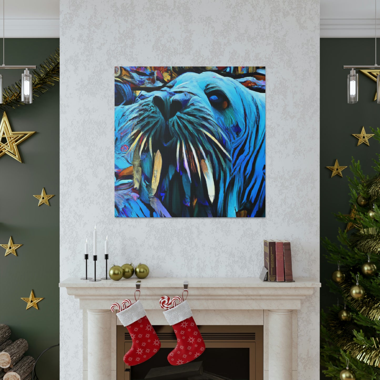 Walrus on a Wave - Canvas