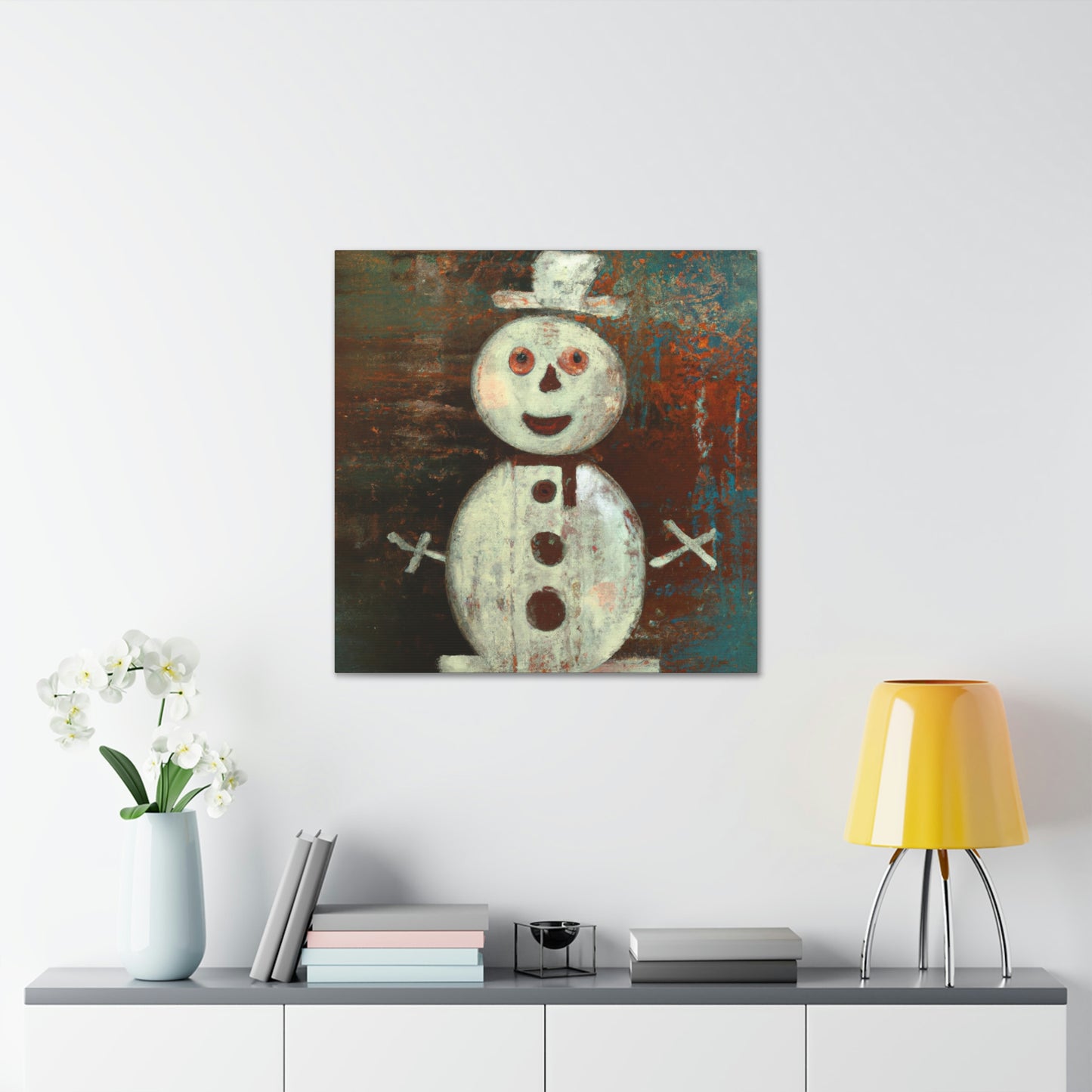 "Snowman in Expressionism" - Canvas