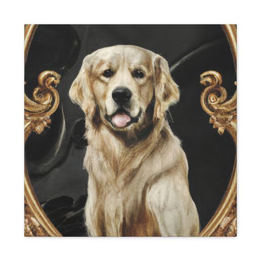 A Golden Retriever Reflection - Canvas