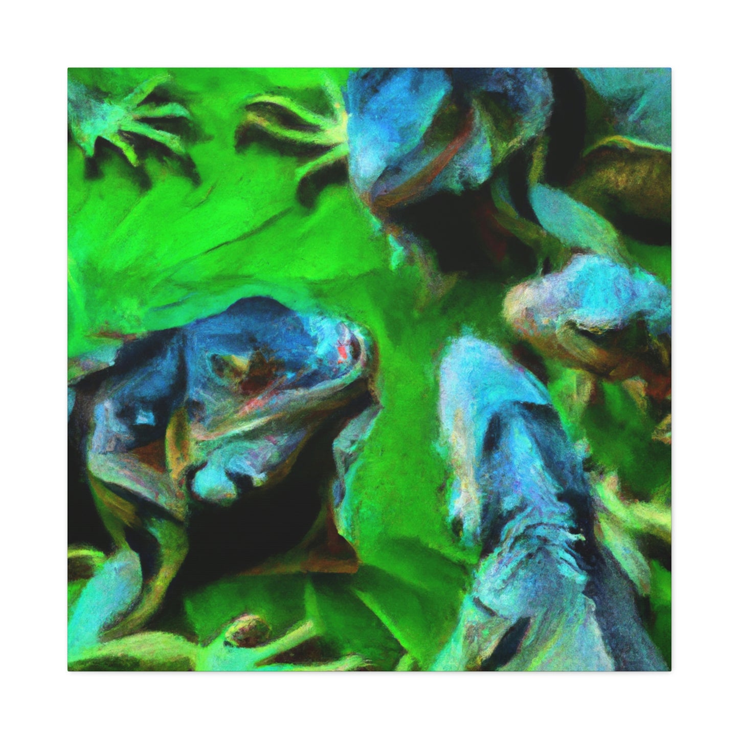 Iguanas in Impressionism - Canvas