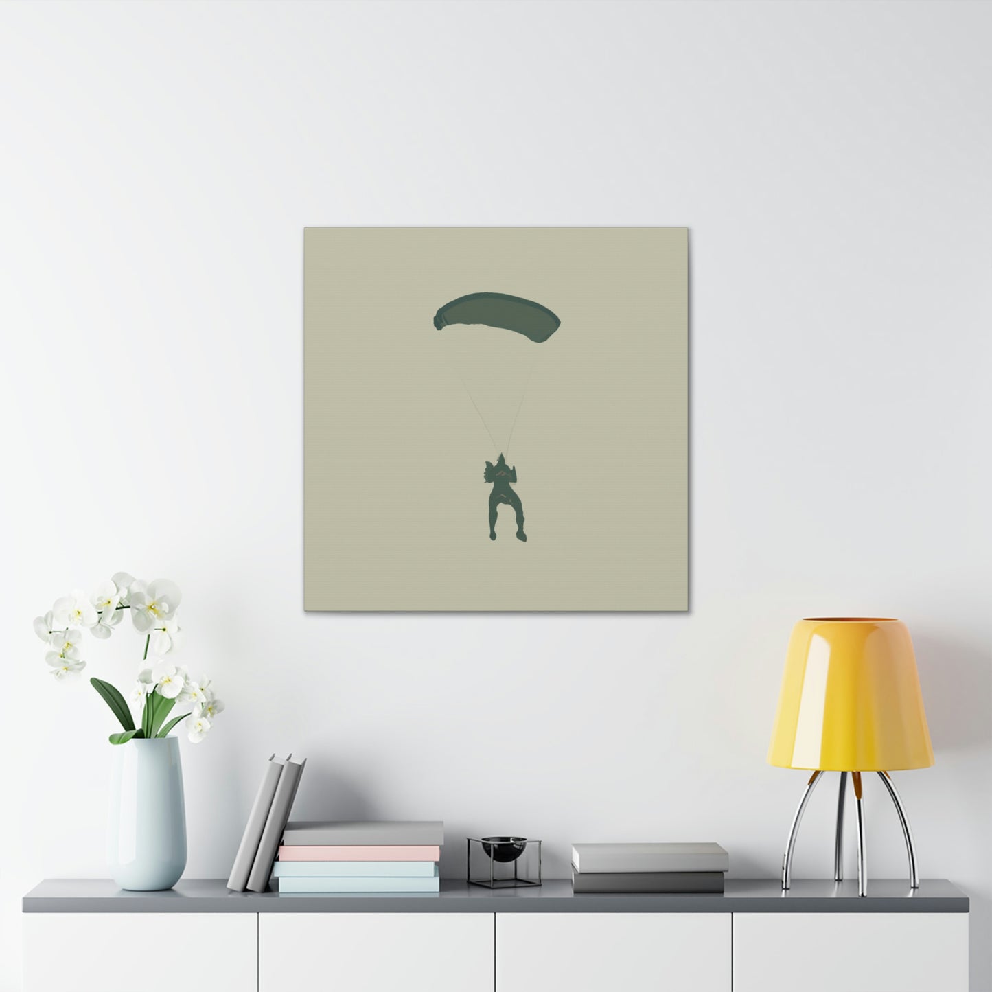 "Paratrooper in Flight" - Canvas