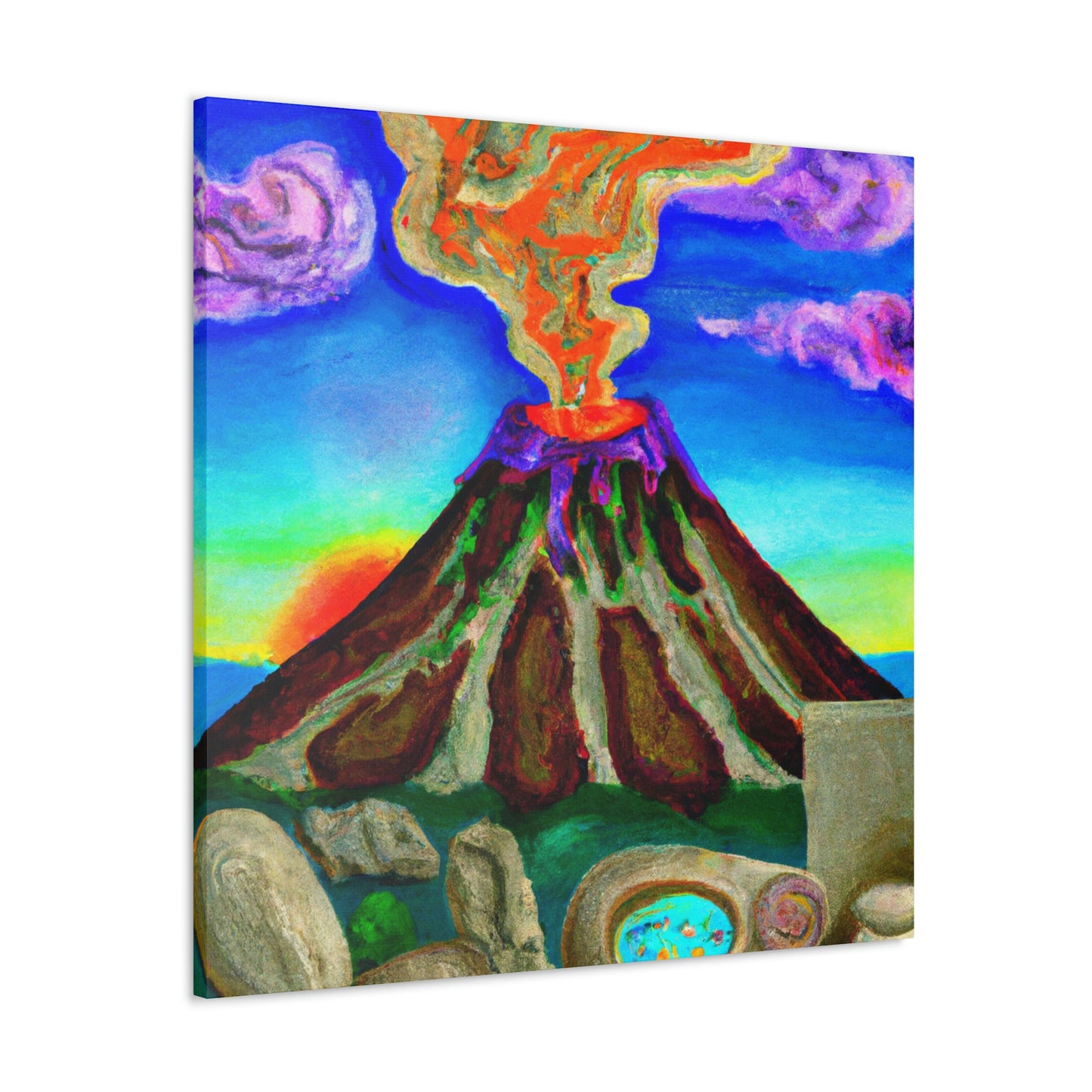 Volcano in the Clouds - Canvas