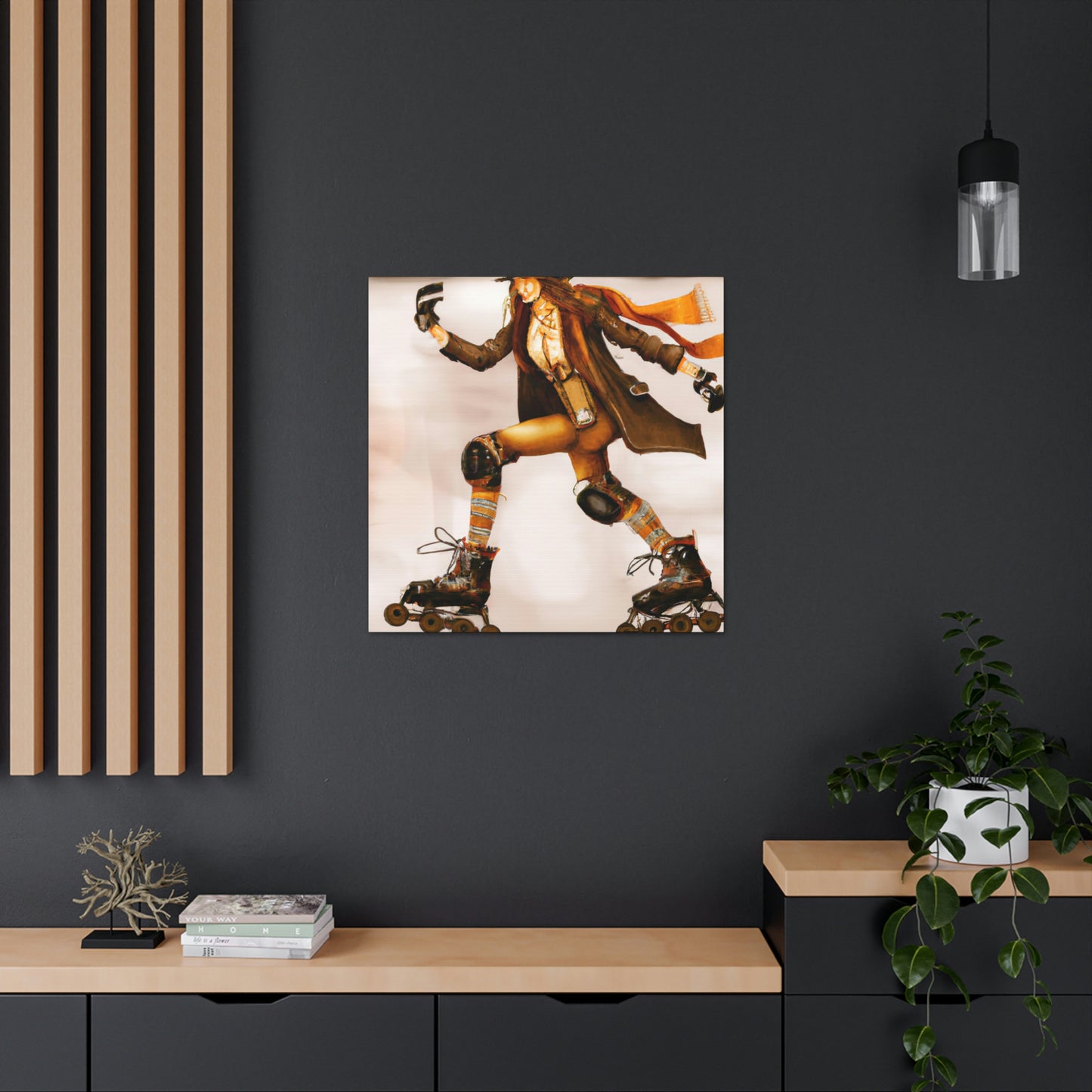 "Victorian Skate Reflection" - Canvas