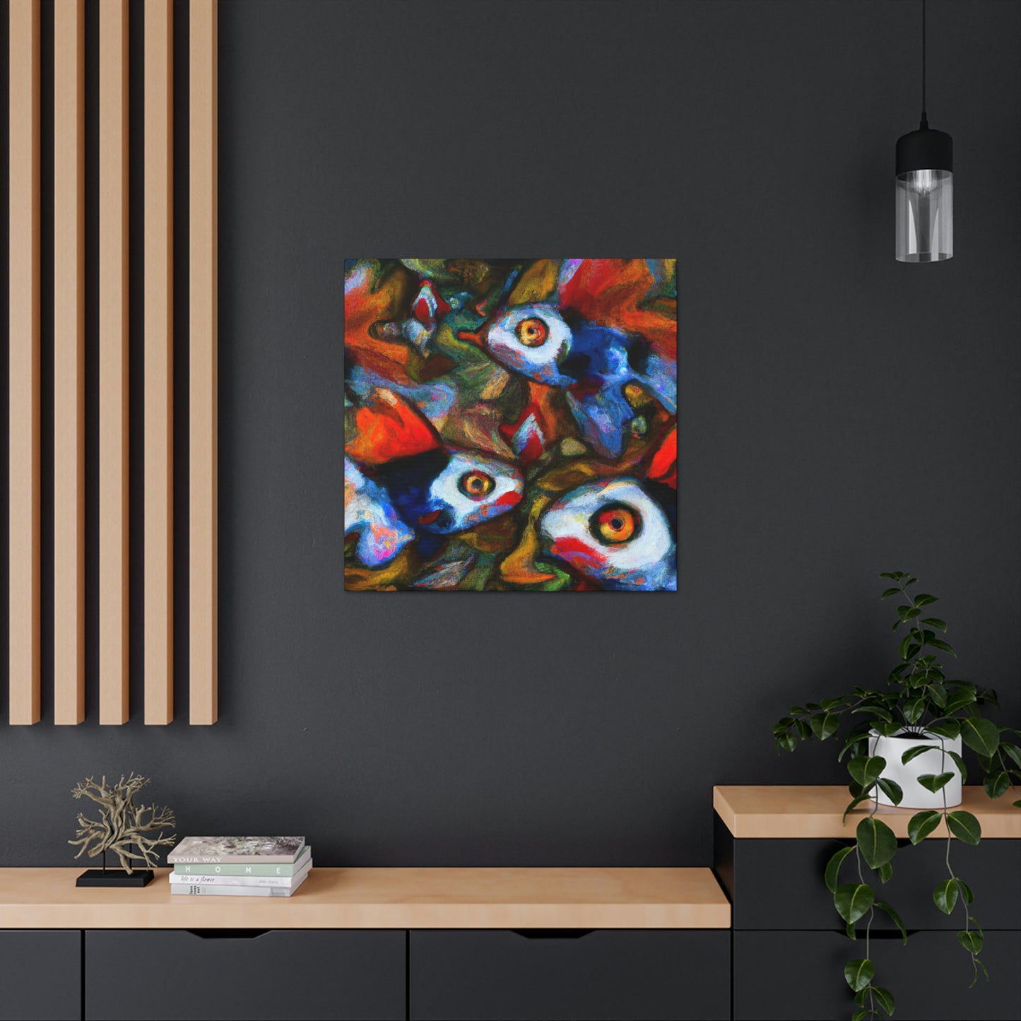 "Guppy in Expressionism" - Canvas