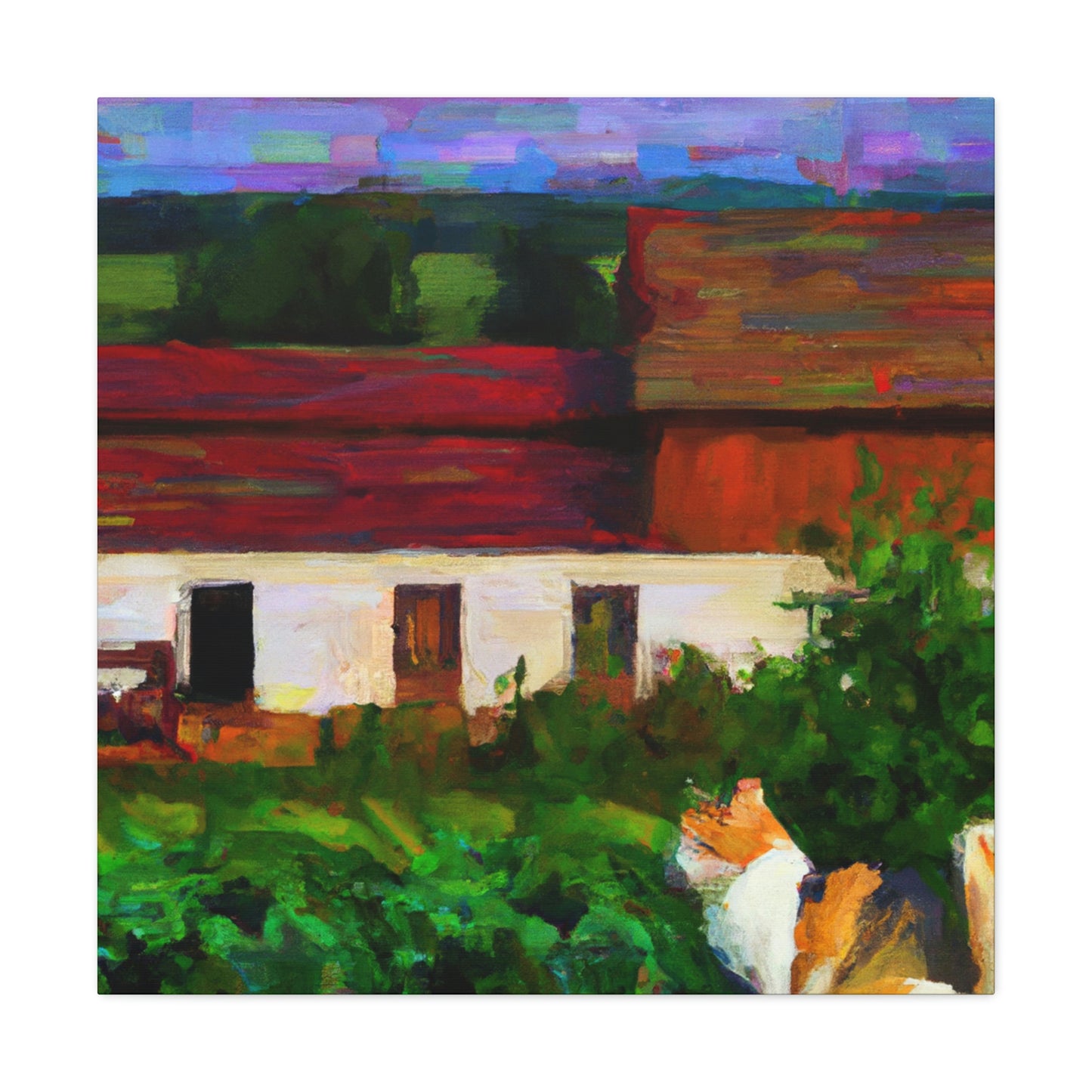 "Barn Cat Impressionism" - Canvas