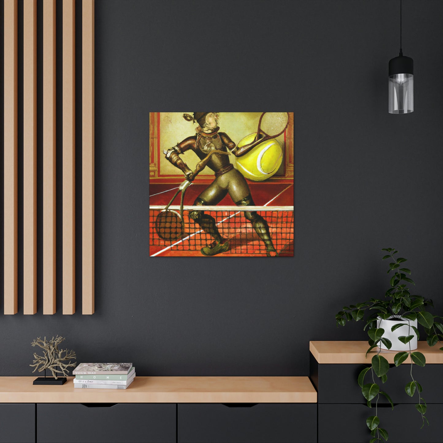 Tennis with Clockwork Gears - Canvas