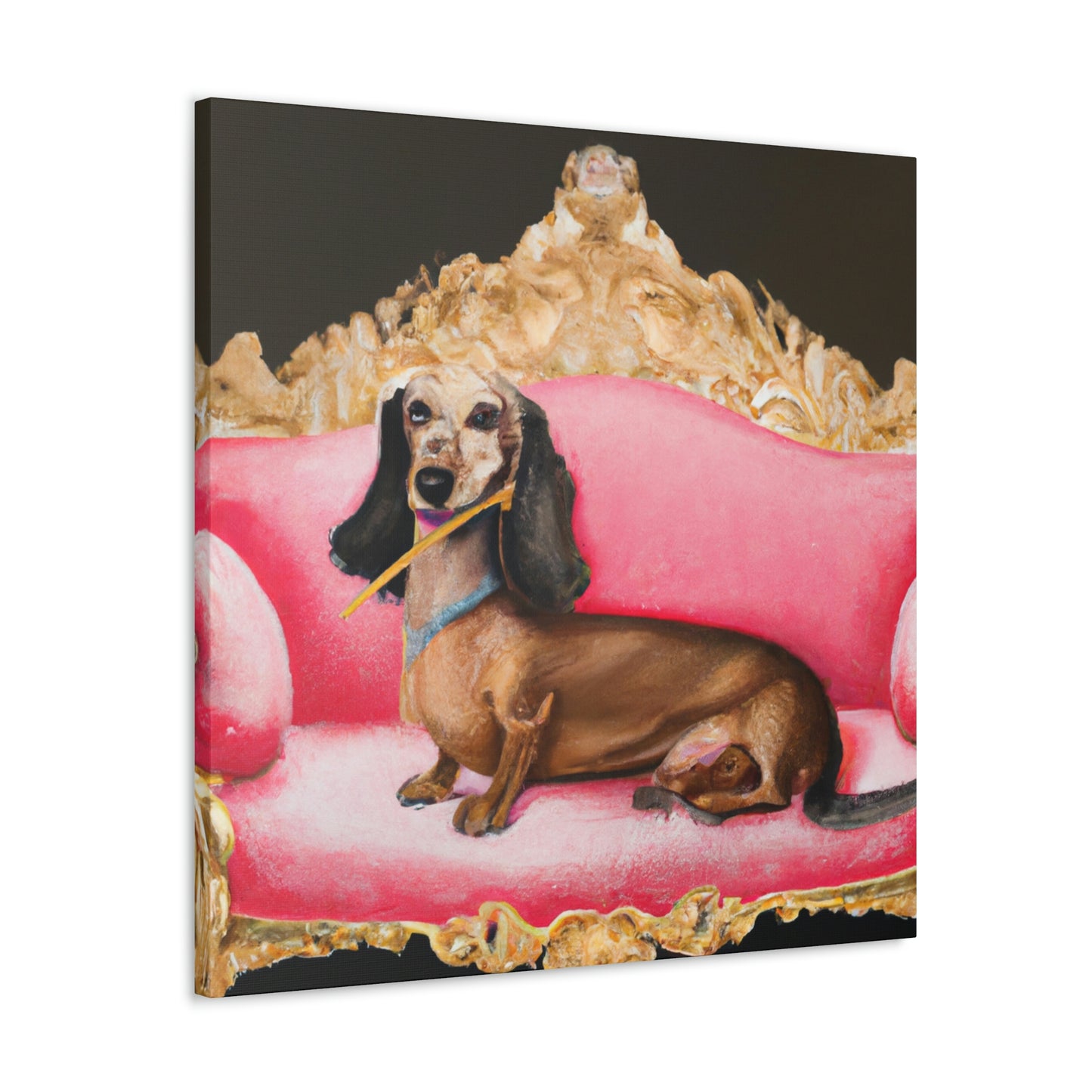 Dachshunds at Play - Canvas