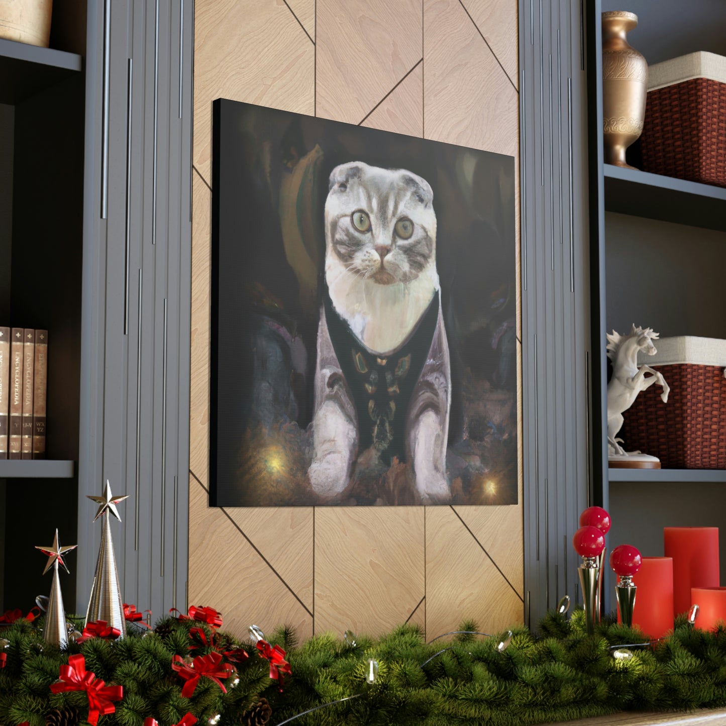 Feline Art Deco Splendor - Canvas