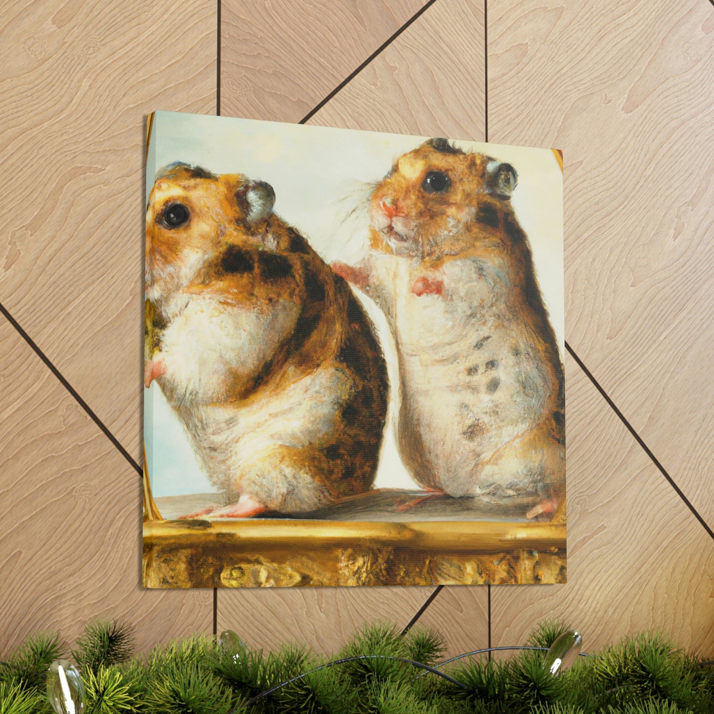 "Hamsters in Baroque". - Canvas