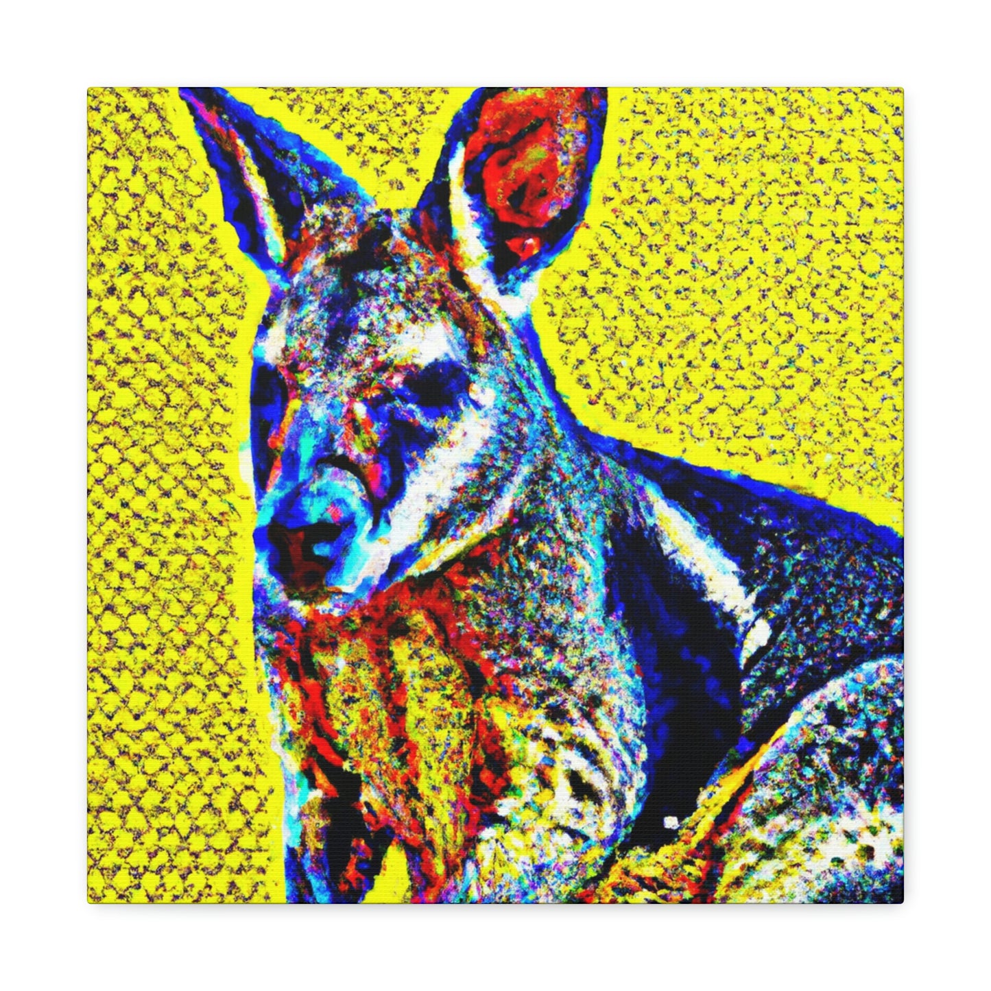 Wallaby in Pointillism - Canvas