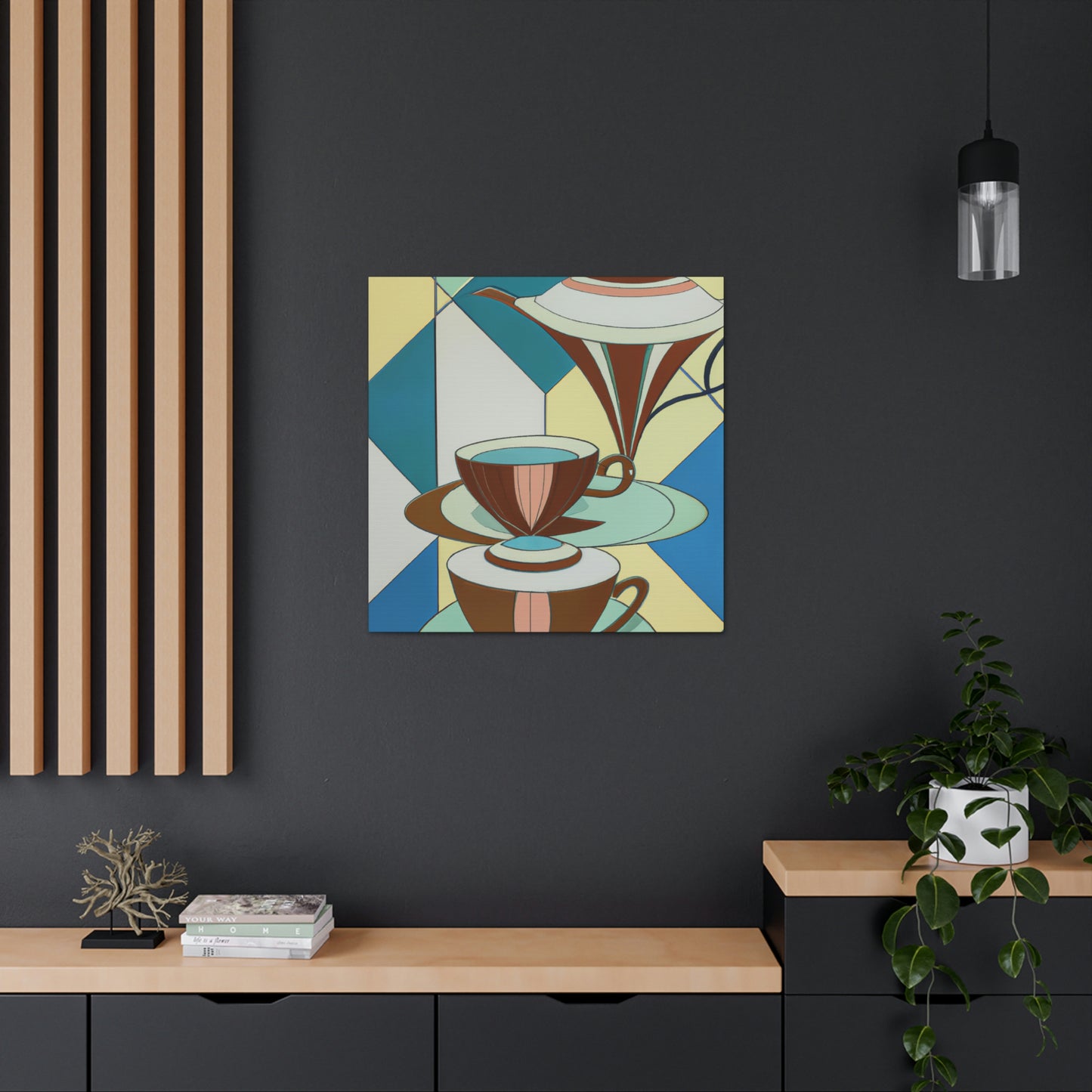 "Brewing Art Deco Tea" - Canvas