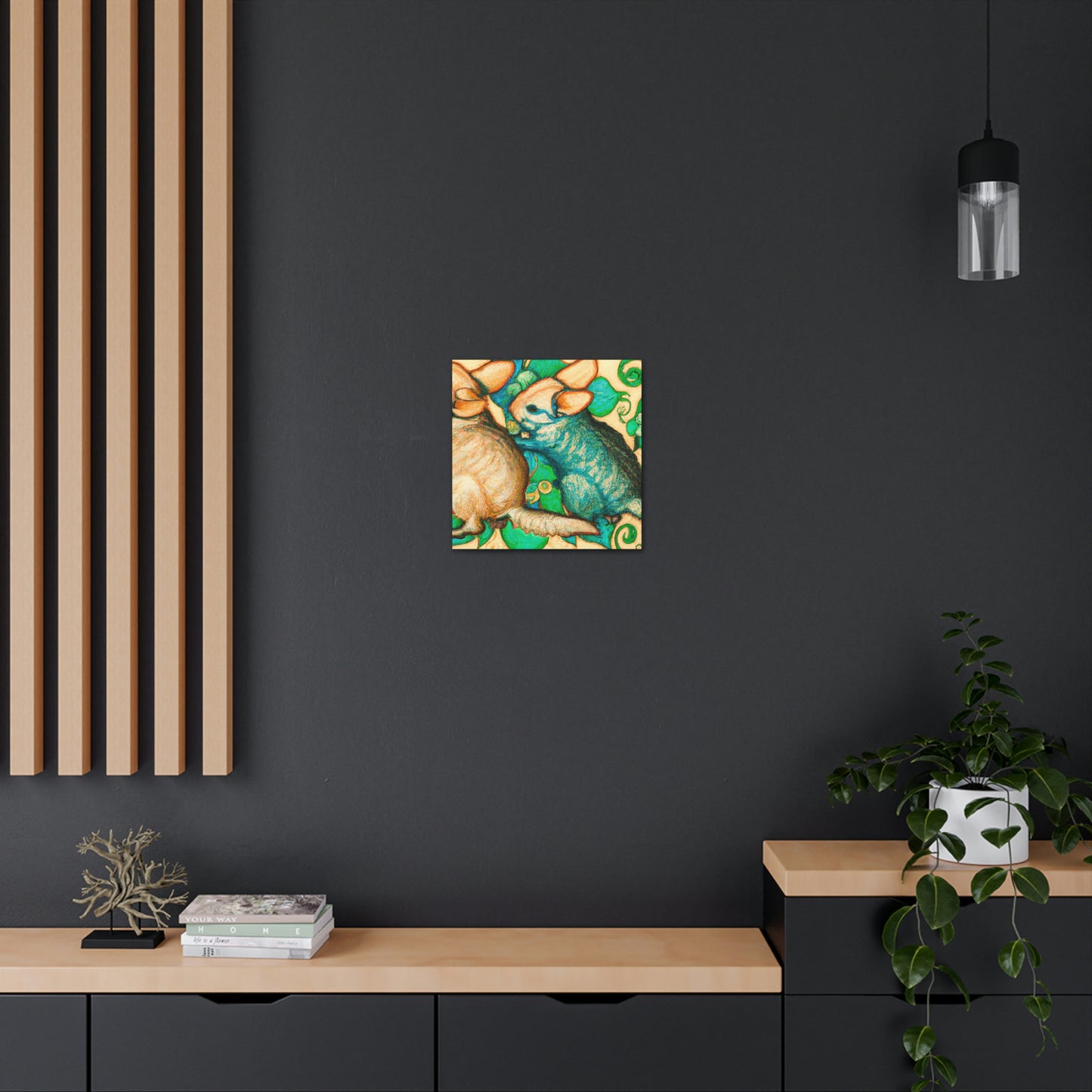 Chinchillas in Bloom - Canvas