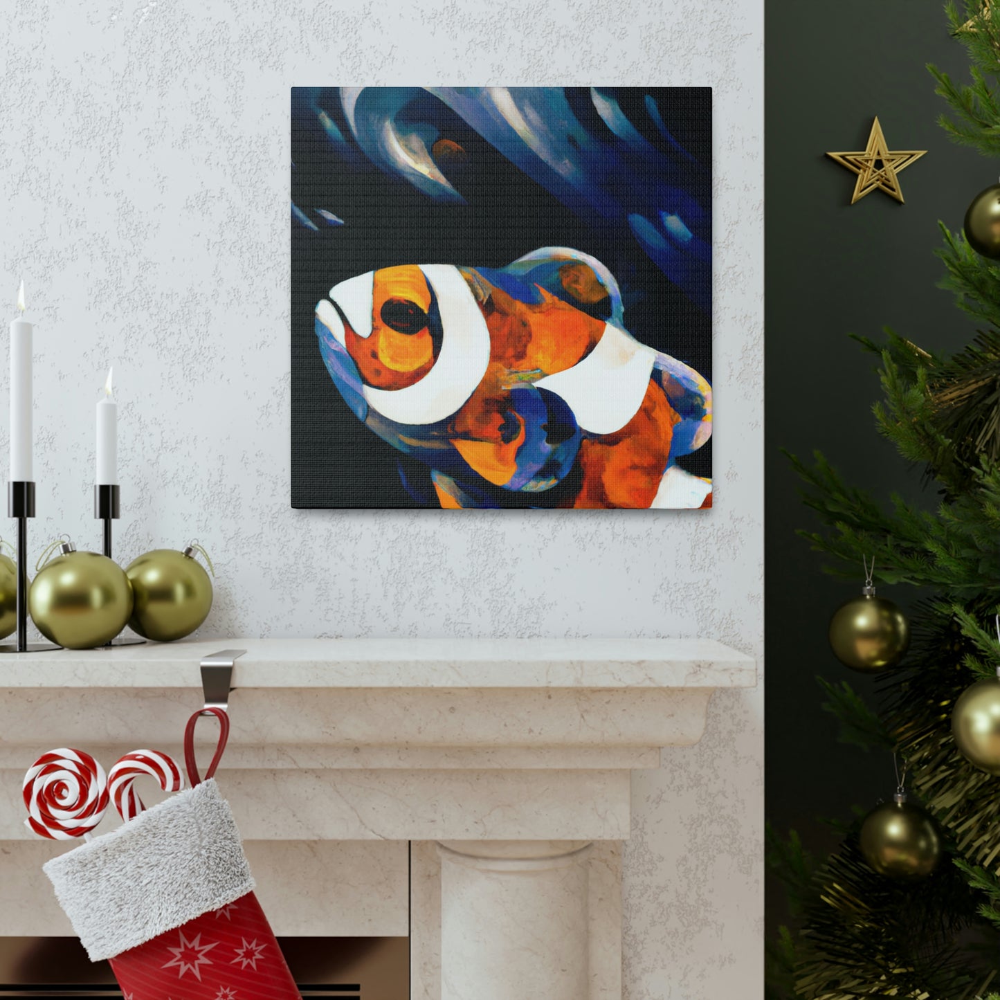 "Clownfish in Abstraction" - Canvas