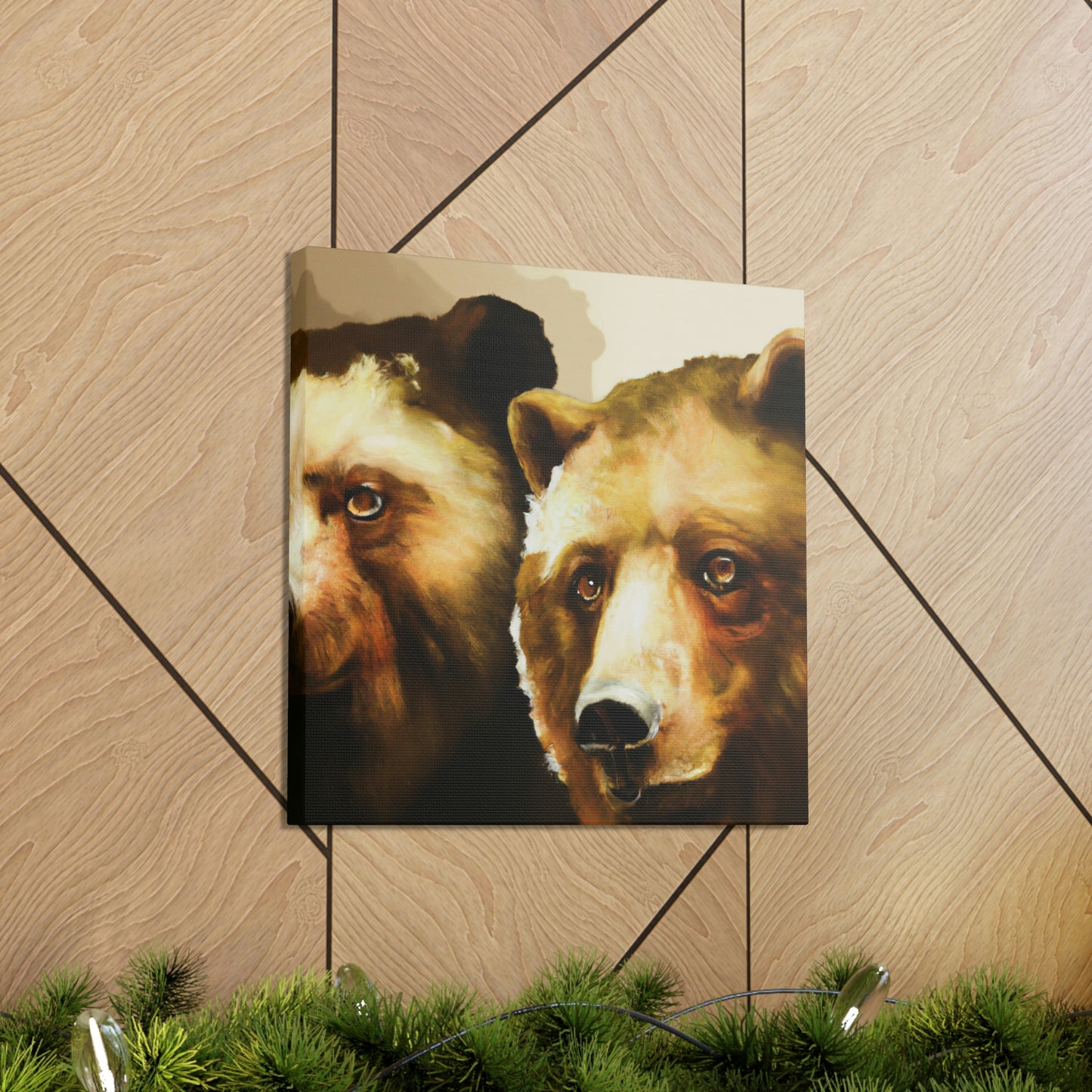 Grizzly Bear Family Portrait - Canvas