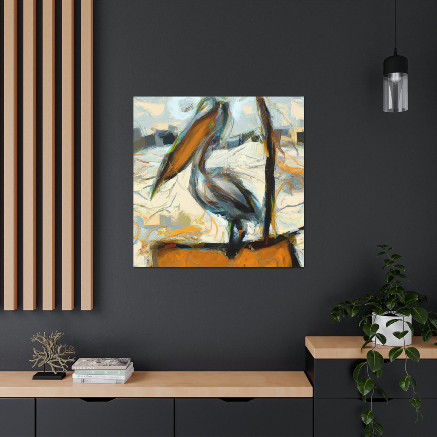 Pelican's Deep Emotion - Canvas