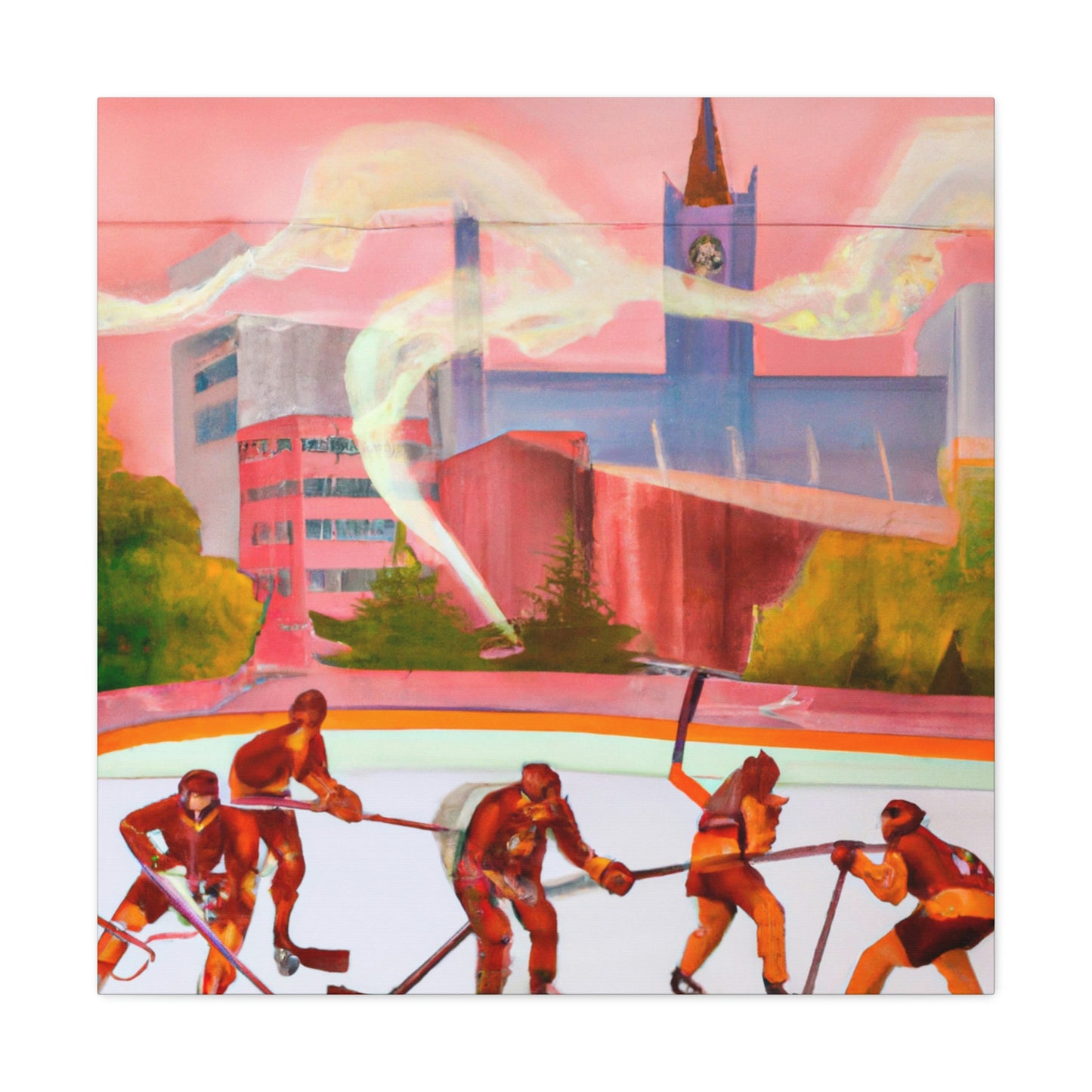 "Ice Skating Heroes Rise" - Canvas