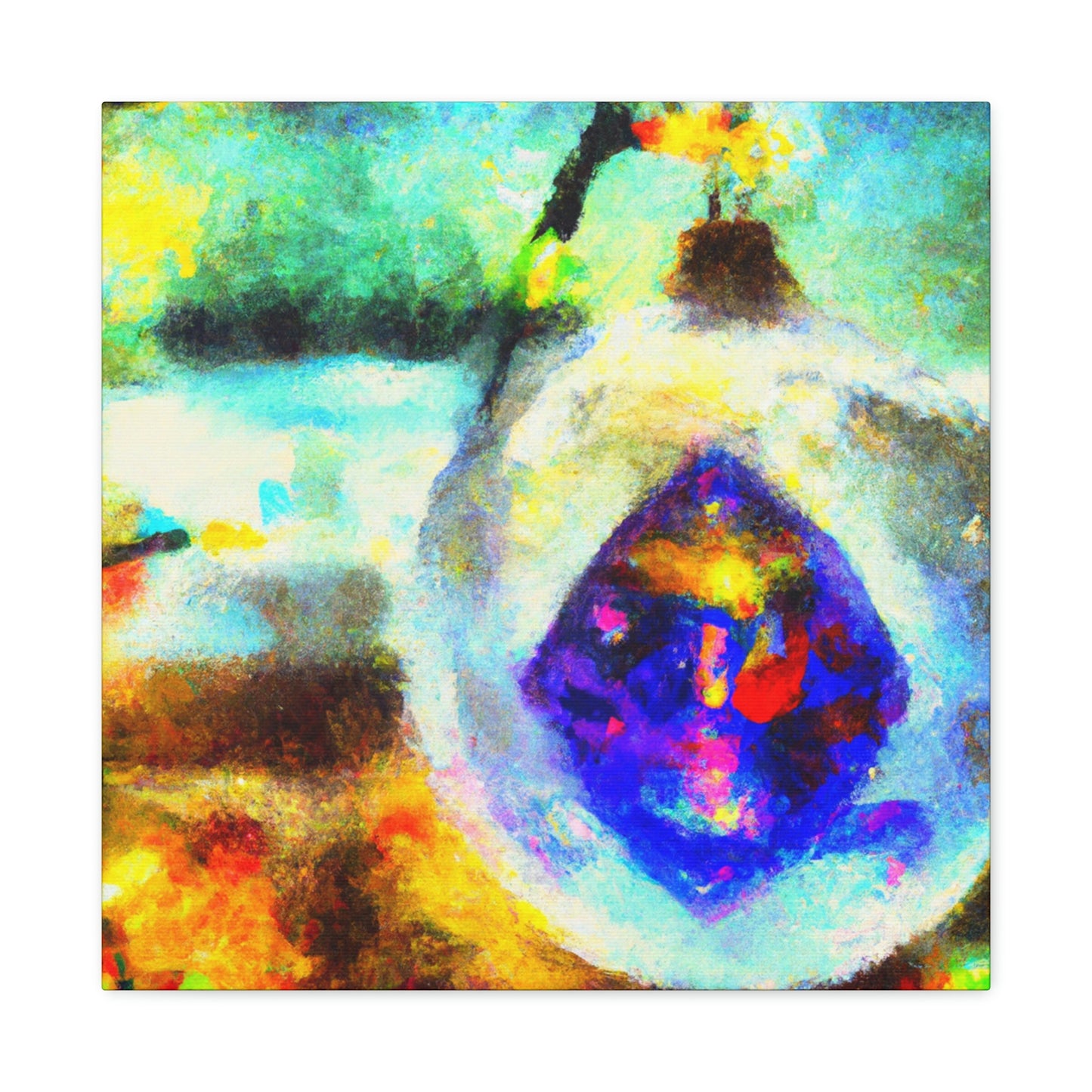 "Glimmering Christmas Ornament" - Canvas