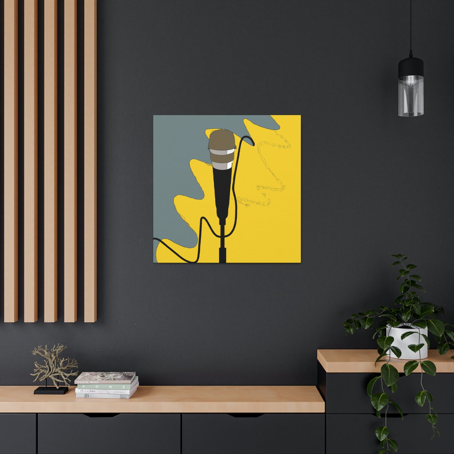 "Microphone Minimalism". - Canvas