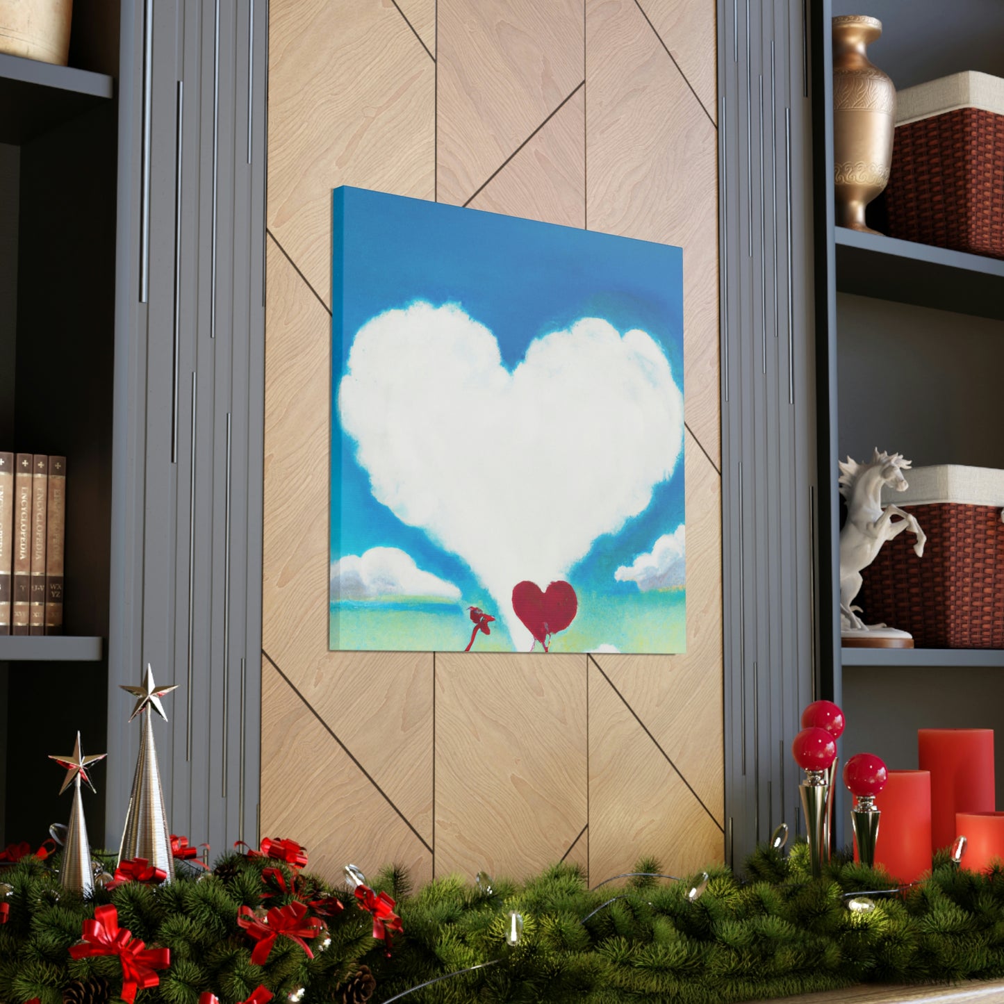 "Heart-Shaped Freedom Cloud" - Canvas